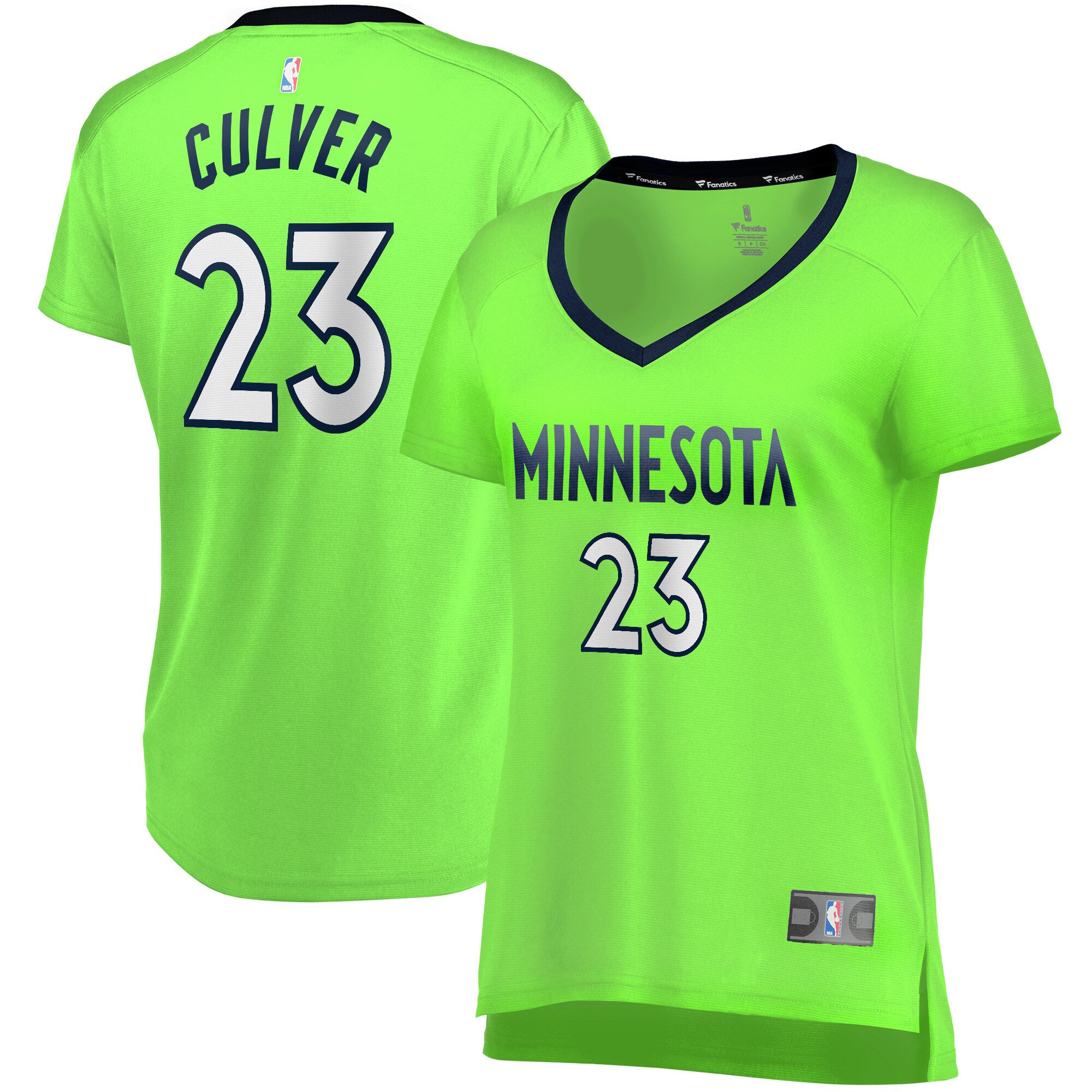 Jarrett Culver Minnesota Timberwolves Fanatics Branded Women's Fast Break Replica Jersey Green - Statement Edition - vstockx