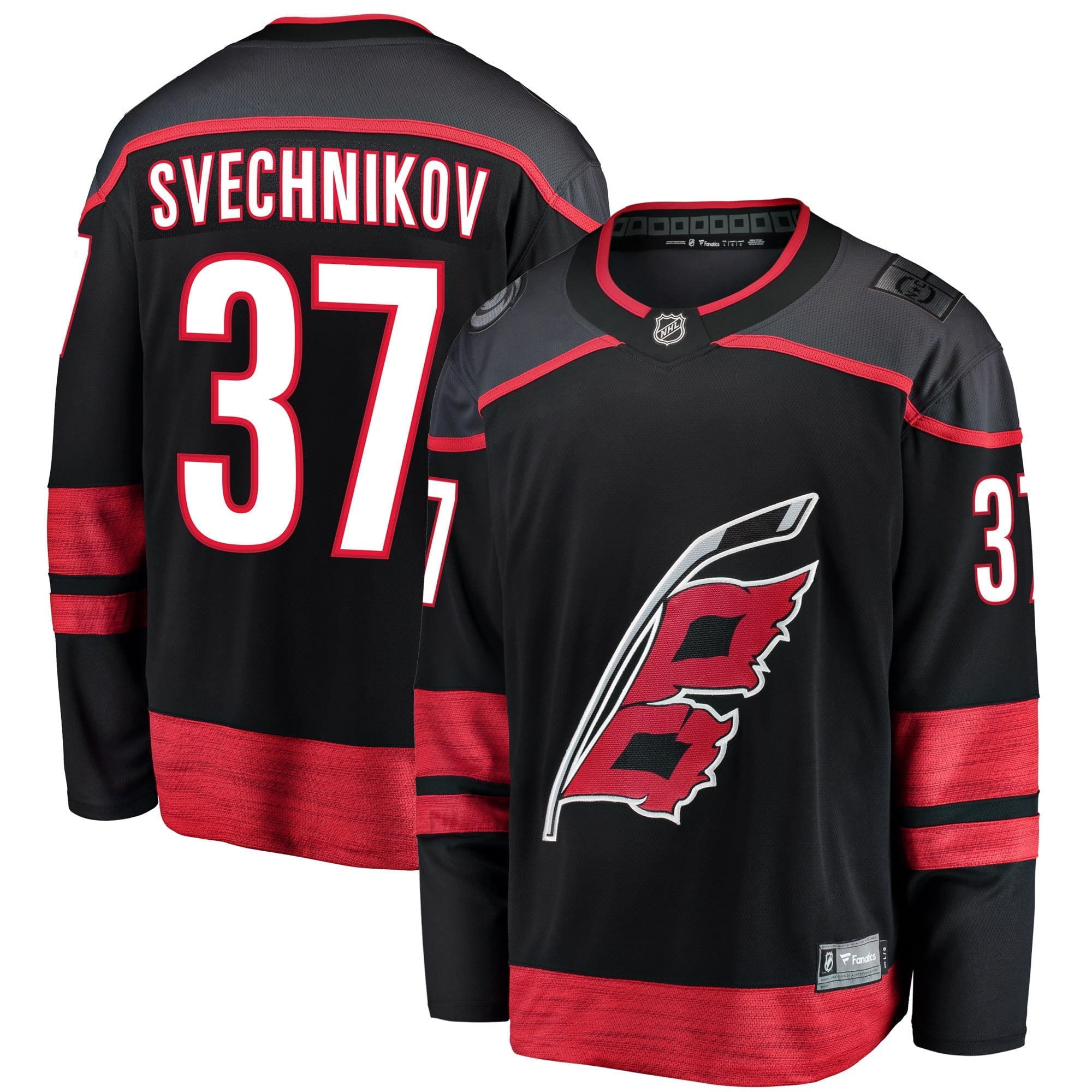 Men's Fanatics Branded Andrei Svechnikov Black Carolina Hurricanes Alternate Premier Breakaway Player Jersey - vstockx