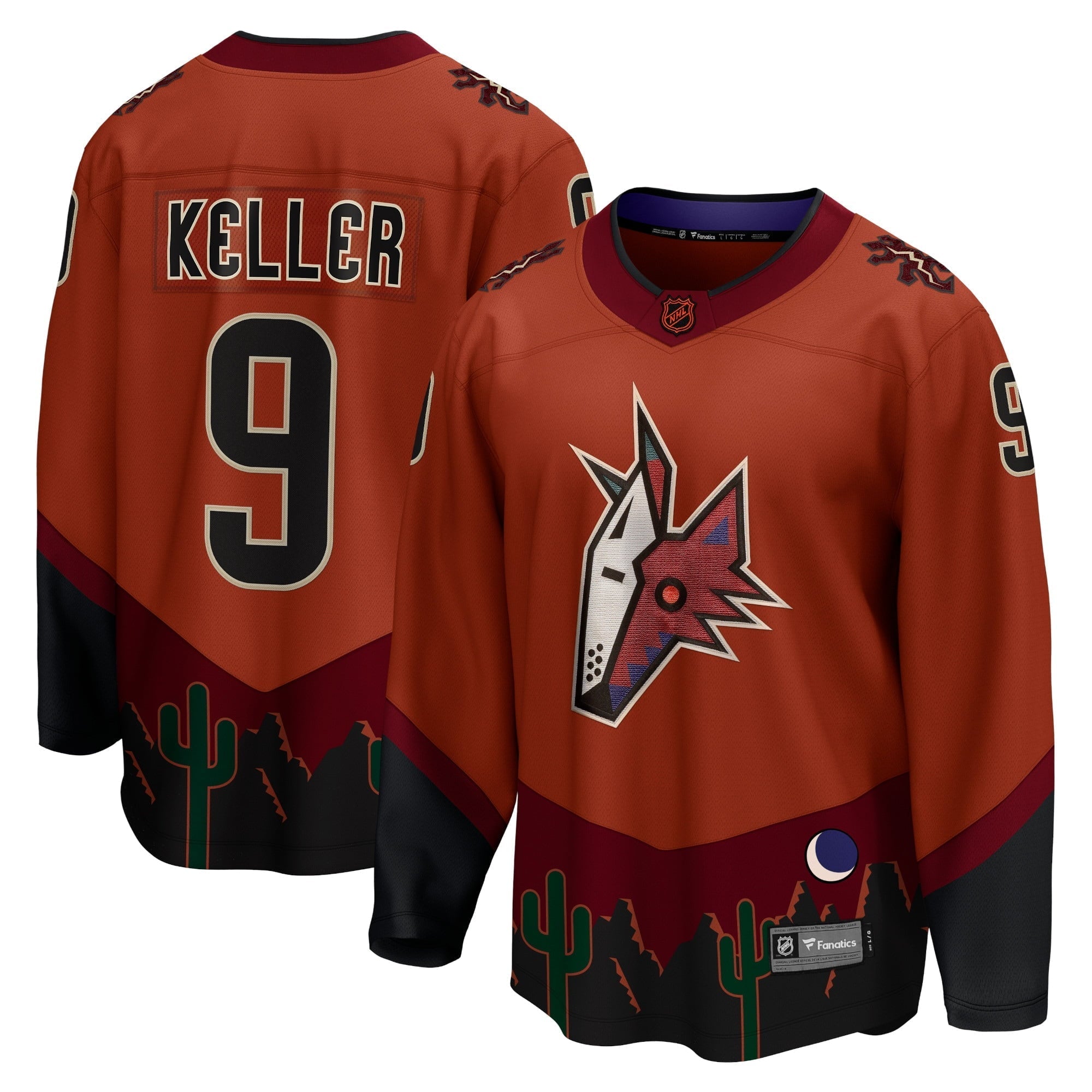 Men's Fanatics Branded Clayton Keller Burnt Orange Arizona Coyotes Special Edition 2.0 Breakaway Player Jersey - vstockx