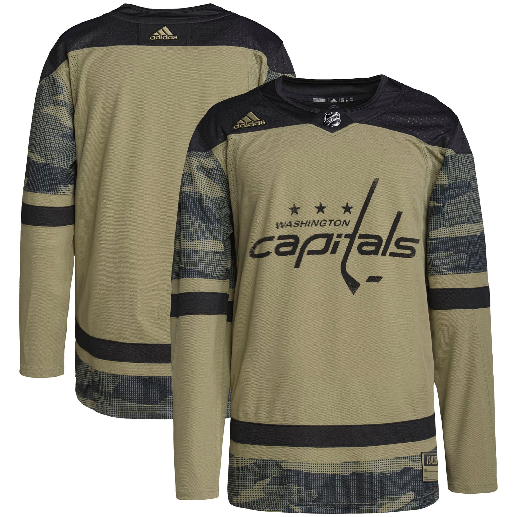 Washington Capitals adidas Military Appreciation Team Authentic Practice Jersey - Camo - vstockx