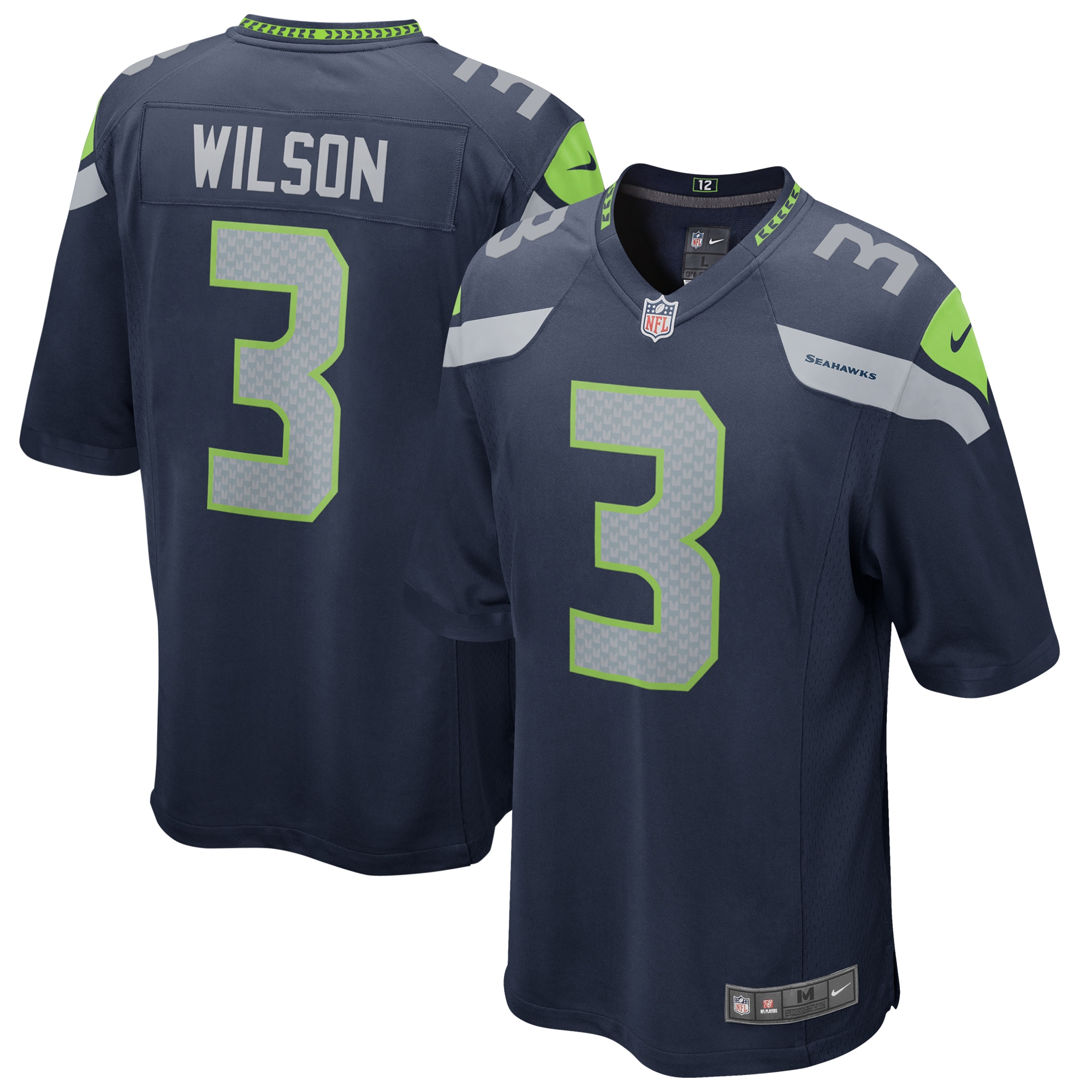 Russell Wilson Seattle Seahawks Nike Game Jersey - College Navy - vstockx