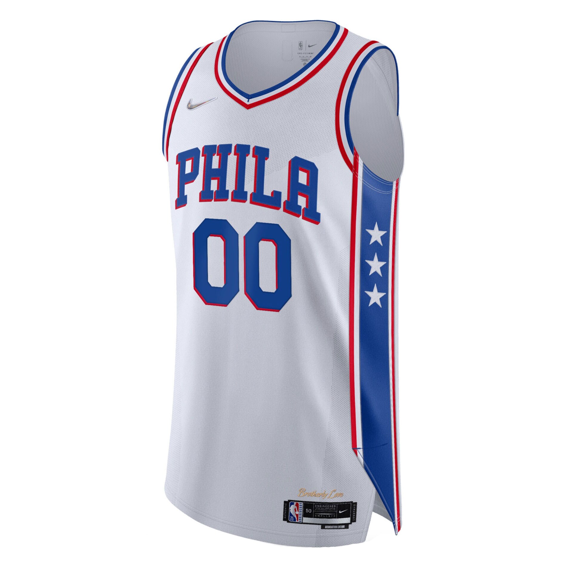 Philadelphia 76ers Nike 2021/22 Diamond Authentic Custom Jersey - Association Edition - White - vstockx