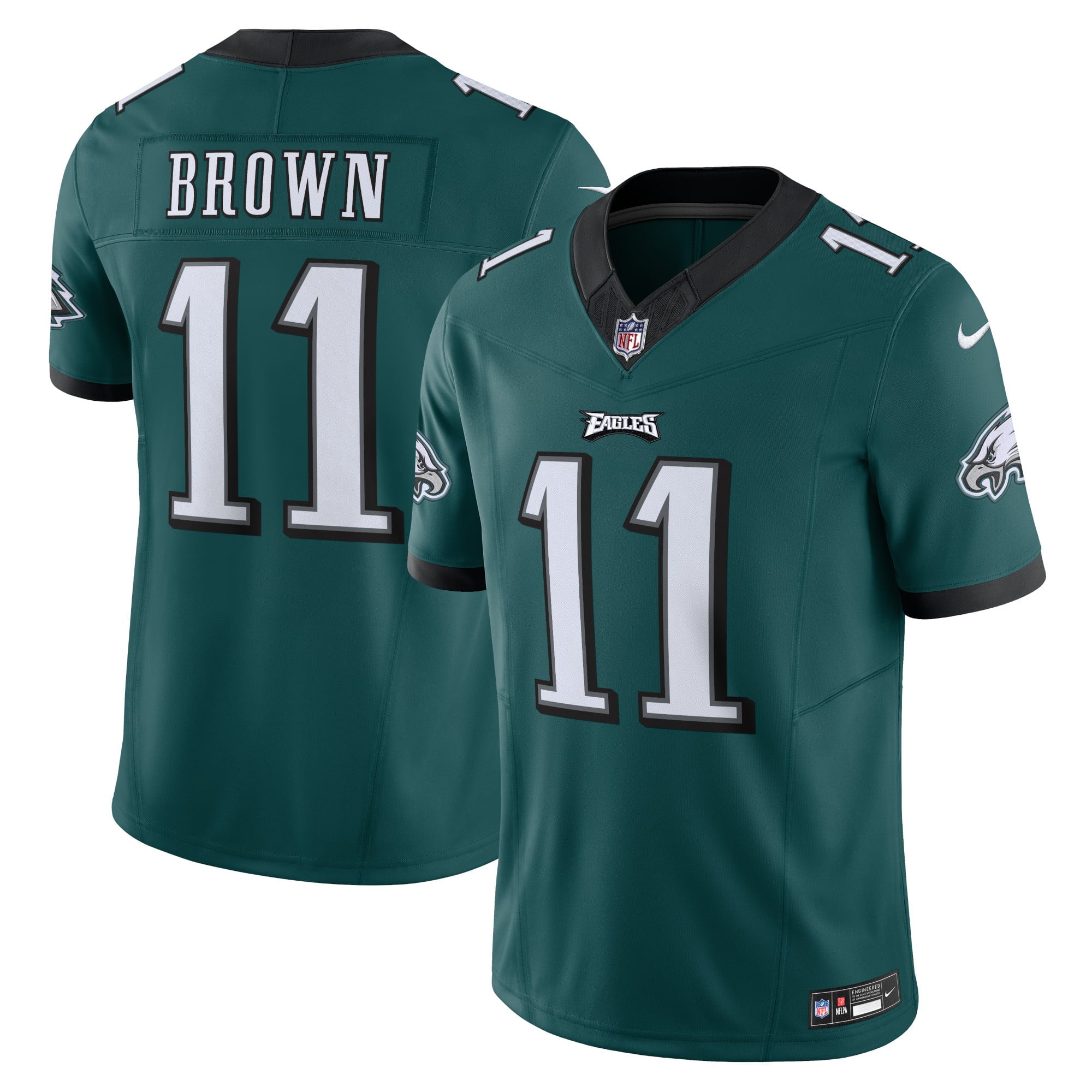 Men's Nike A.J. Brown Green Philadelphia Eagles Vapor F.U.S.E. Limited Jersey - vstockx