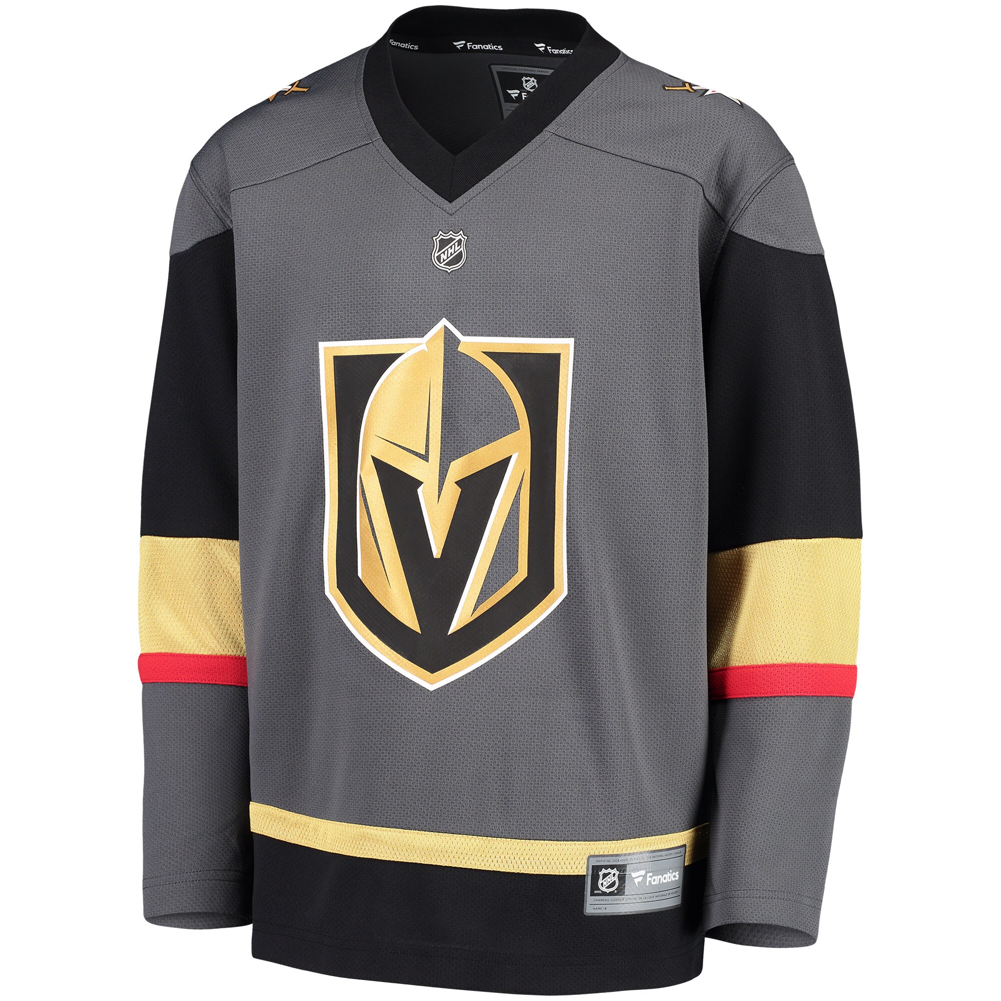 Vegas Golden Knights Fanatics Branded Youth Alternate Replica Blank Jersey - Black - vstockx