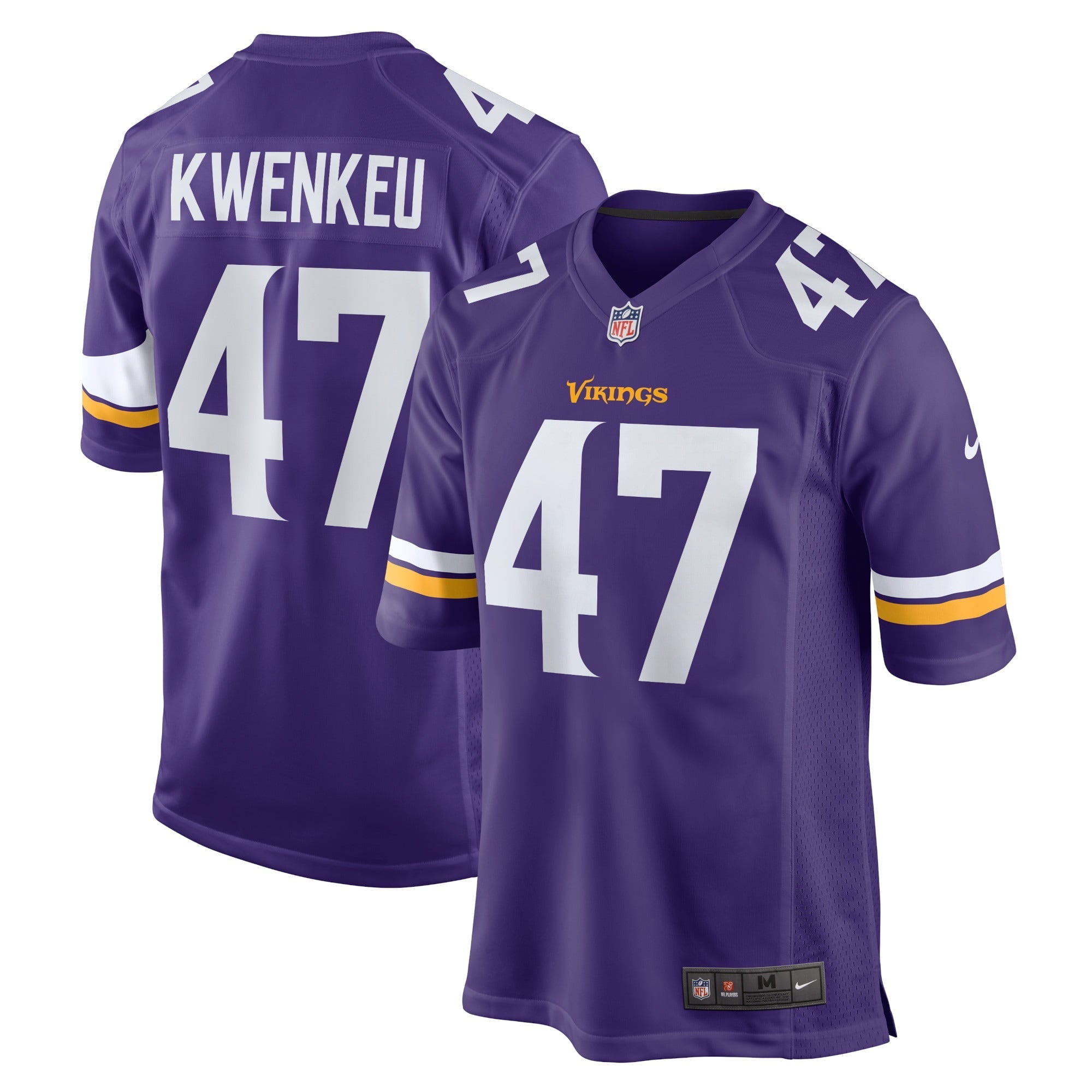 Men's Nike William Kwenkeu Purple Minnesota Vikings Home Game Player Jersey - vstockx