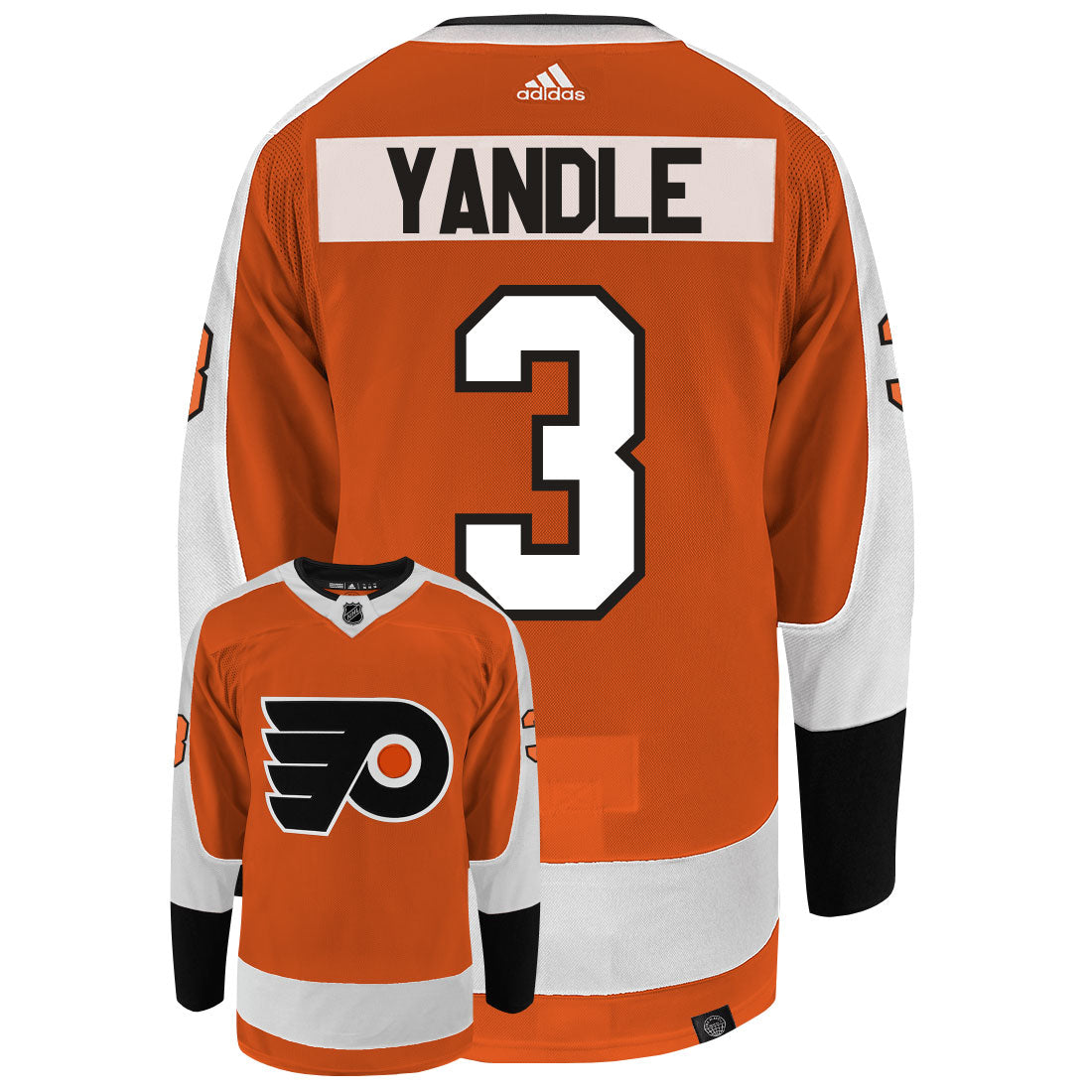 Keith Yandle Philadelphia Flyers Adidas Primegreen Authentic NHL Hockey Jersey - vstockx