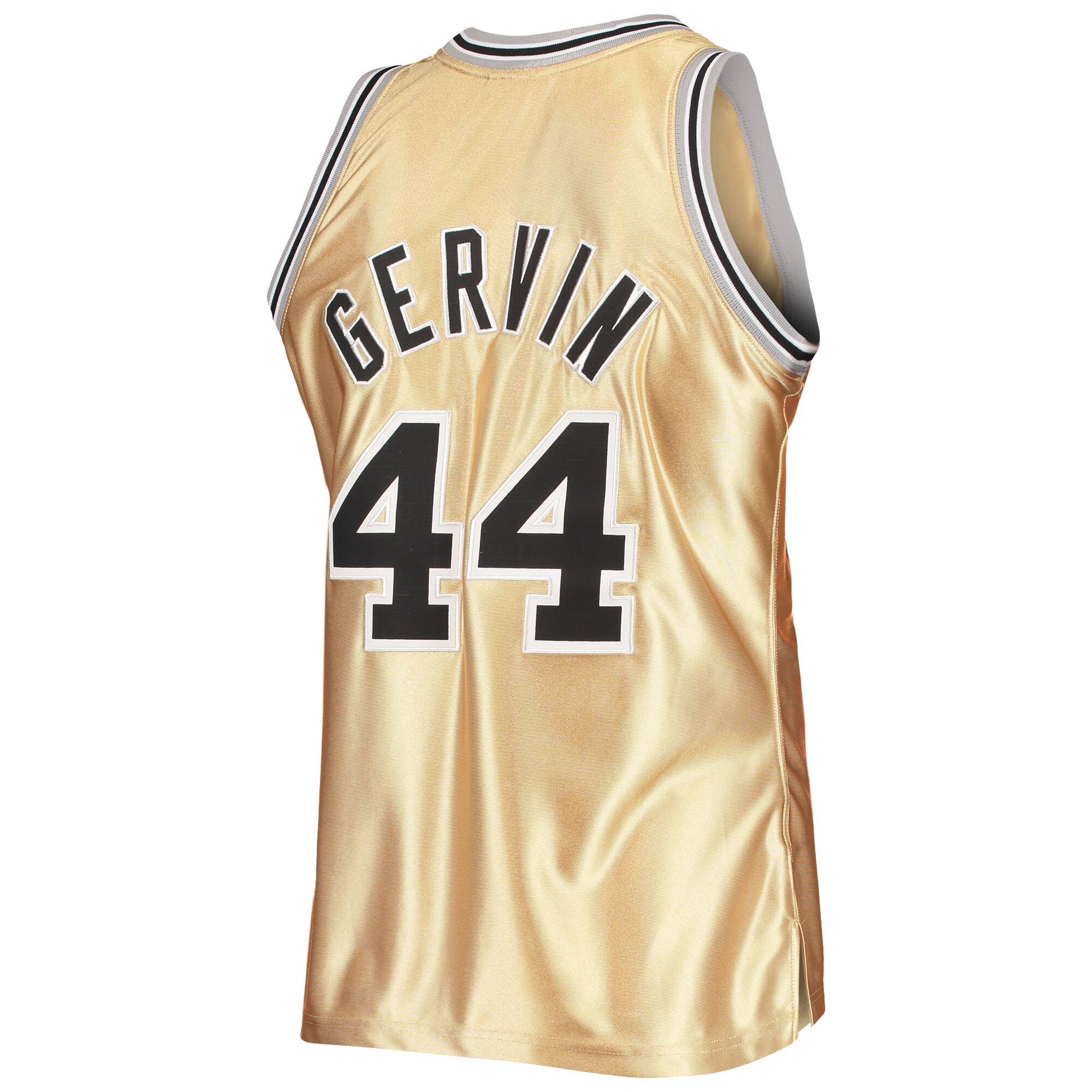 George Gervin San Antonio Spurs Mitchell & Ness 75th Anniversary 1977/78 Hardwood Classics Swingman Jersey - Gold - vstockx