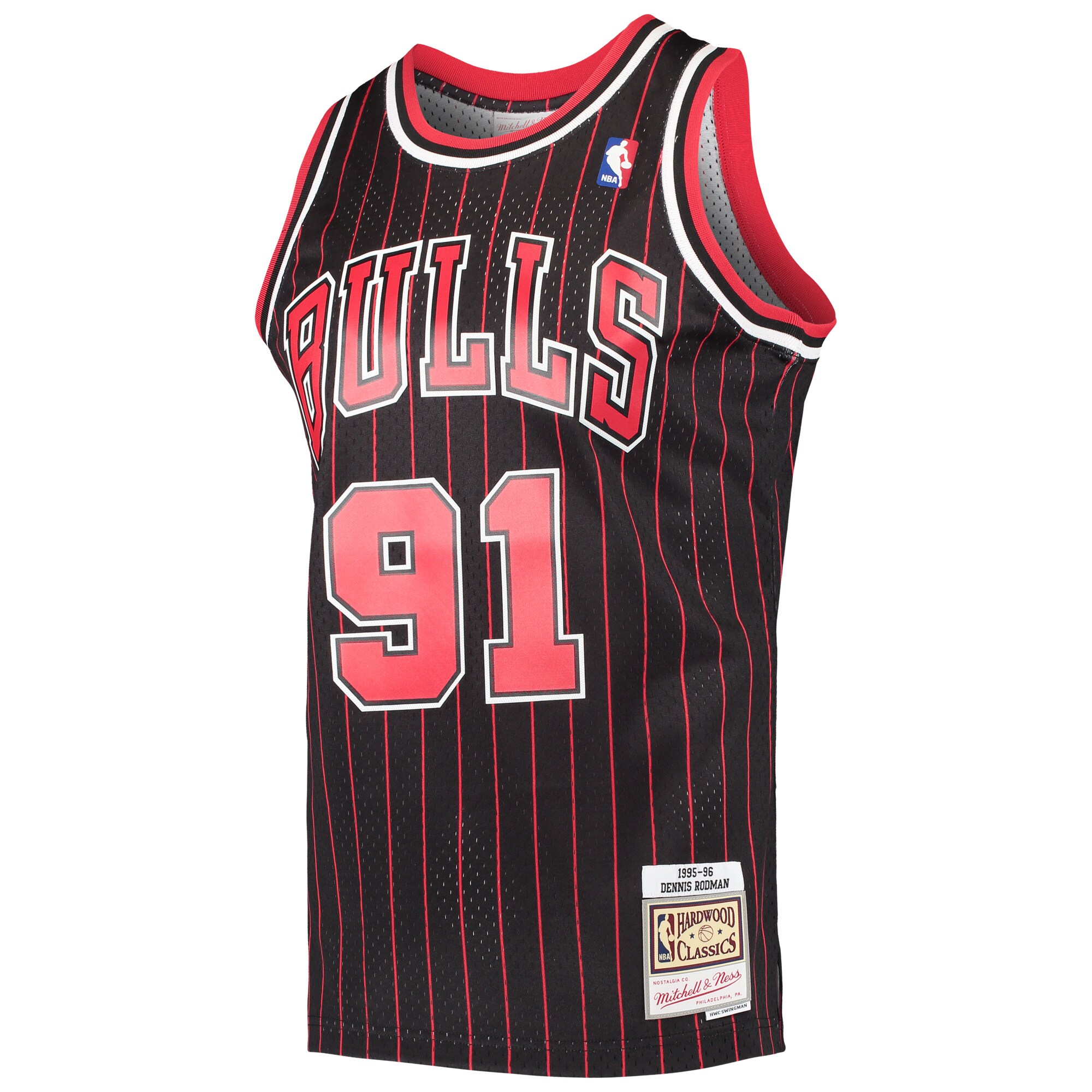 Dennis Rodman Chicago Bulls Mitchell & Ness Hardwood Classics Swingman Jersey - Black - vstockx