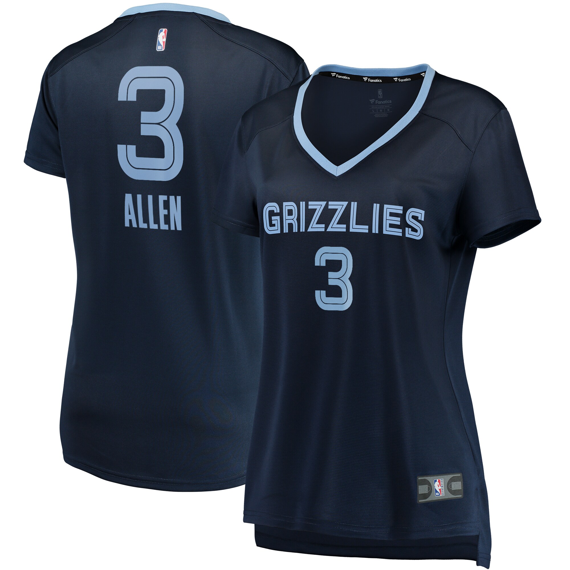Grayson Allen Memphis Grizzlies Fanatics Branded Women's Fast Break Replica Jersey Navy - Icon Edition - vstockx
