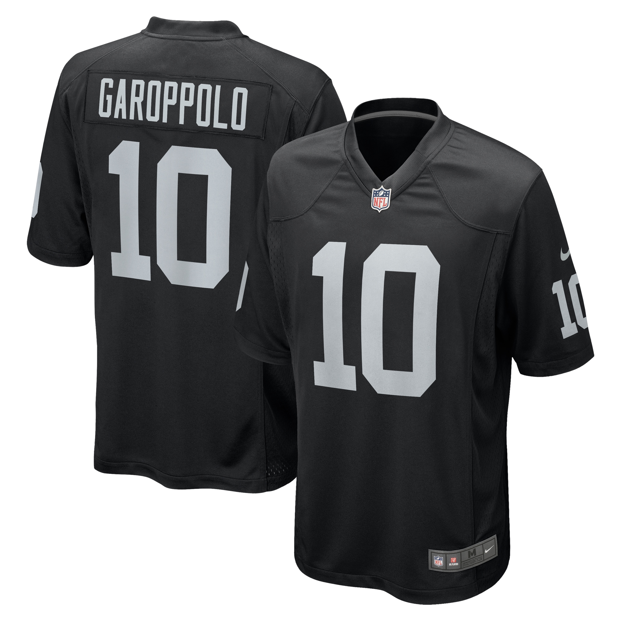 Jimmy Garoppolo Las Vegas Raiders Nike Game Player Jersey - Black - vstockx