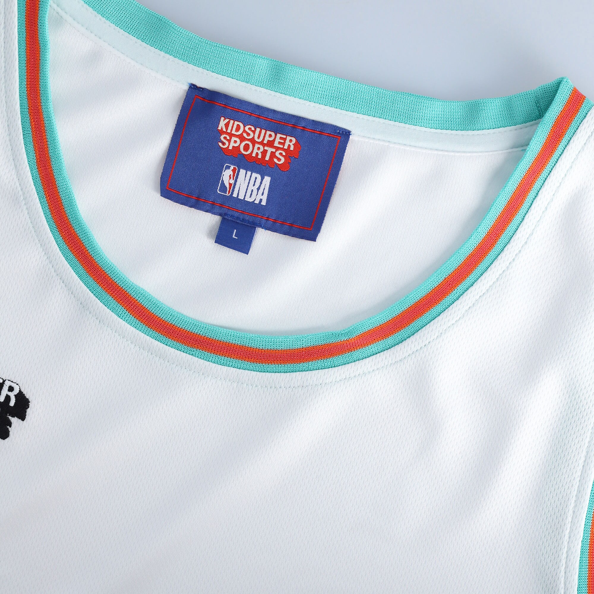 San Antonio Spurs NBA & KidSuper Studios by Fanatics Unisex Hometown Jersey - White - vstockx