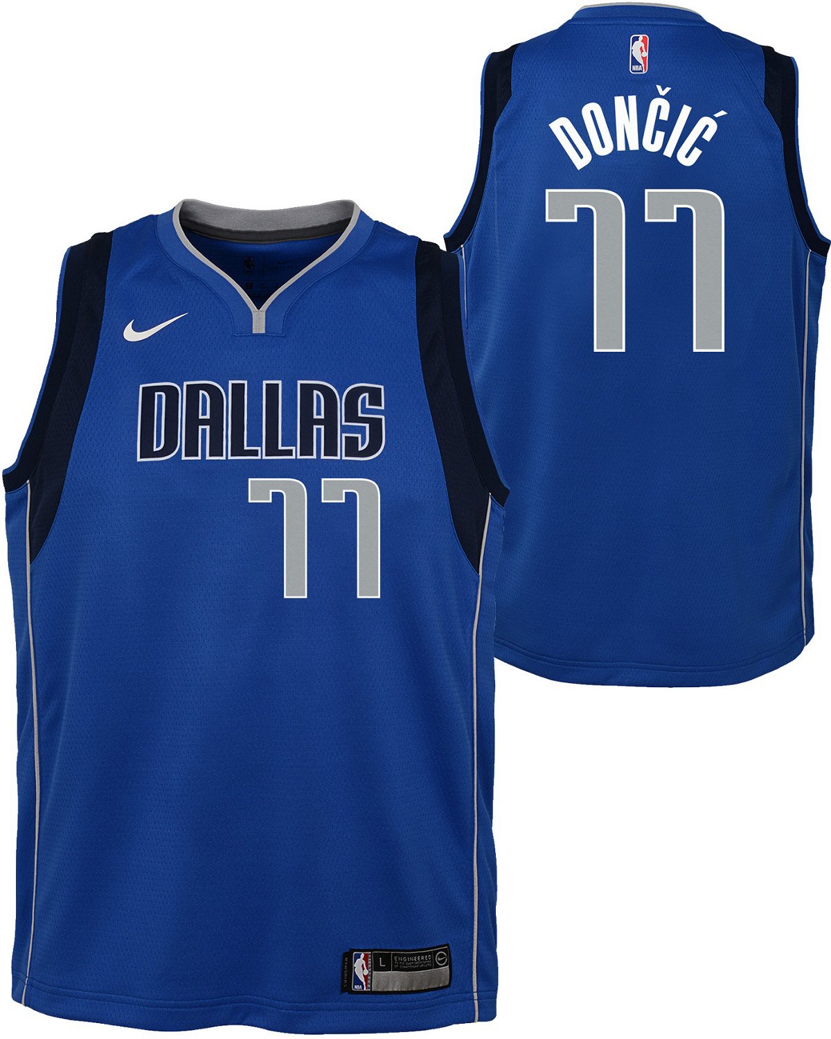 NBA Boys' Dallas Mavericks Luka Doncic 77 Swingman Icon Jersey - vstockx
