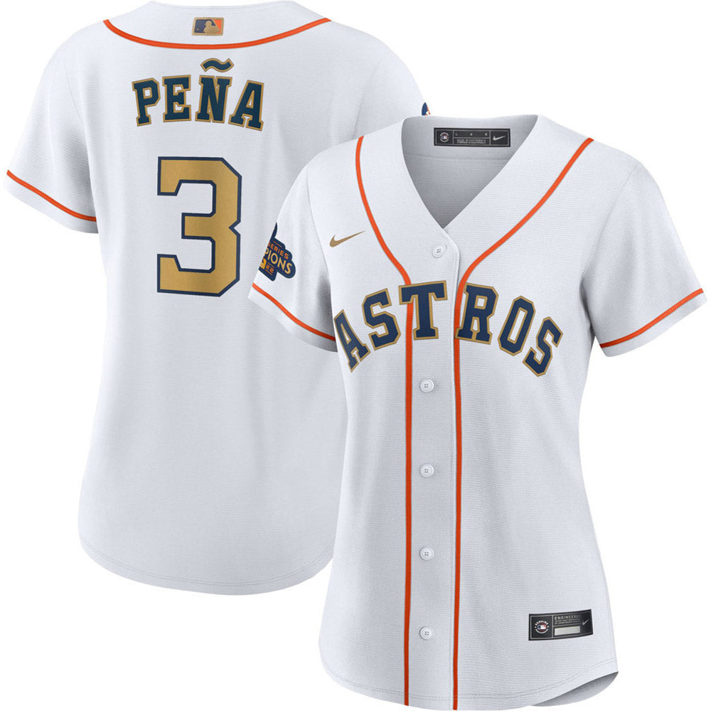 Women's Houston Astros Jeremy Pena World Series Champions Replica Jersey - White - vstockx