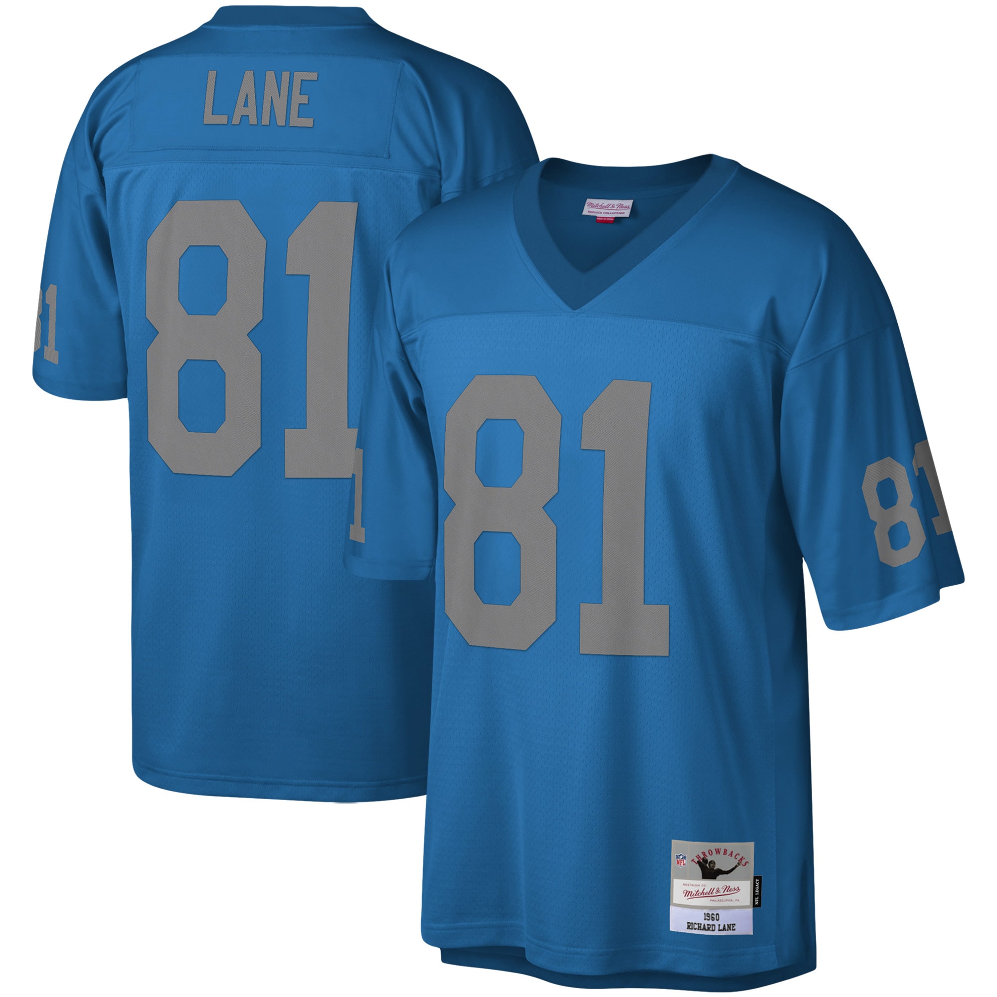 Richard Lane Detroit Lions Mitchell & Ness Legacy Replica Jersey - Blue - vstockx