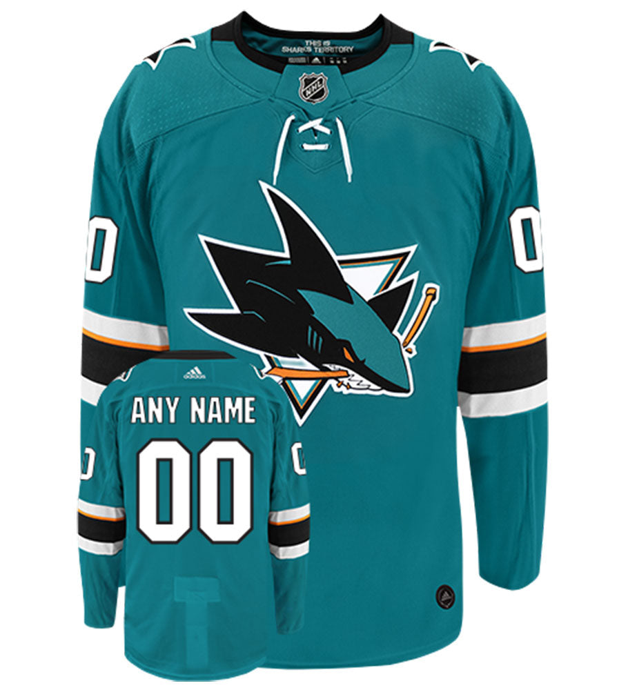 San Jose Sharks Adidas Authentic Home NHL Hockey Jersey - vstockx