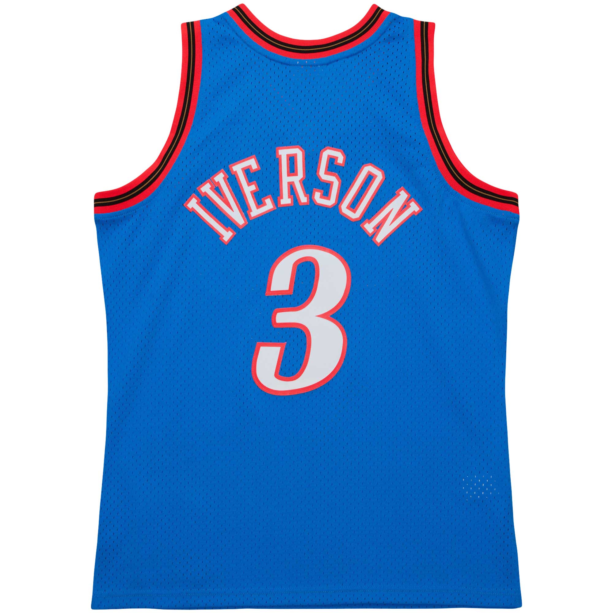 Allen Iverson Philadelphia 76ers Mitchell & Ness Hardwood Classics 1997/98 Tropical Swingman Jersey - Royal - vstockx
