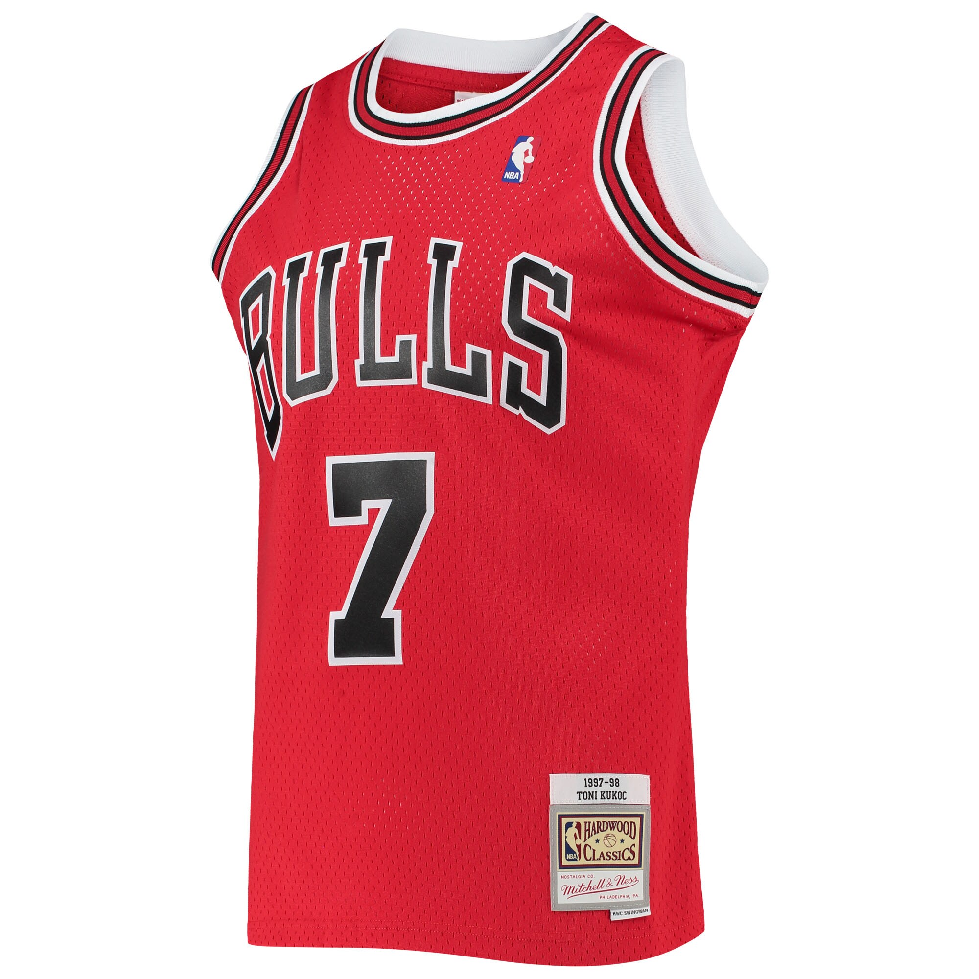 Toni Kukoc Chicago Bulls Mitchell & Ness Hardwood Classics Swingman Jersey - Red - vstockx