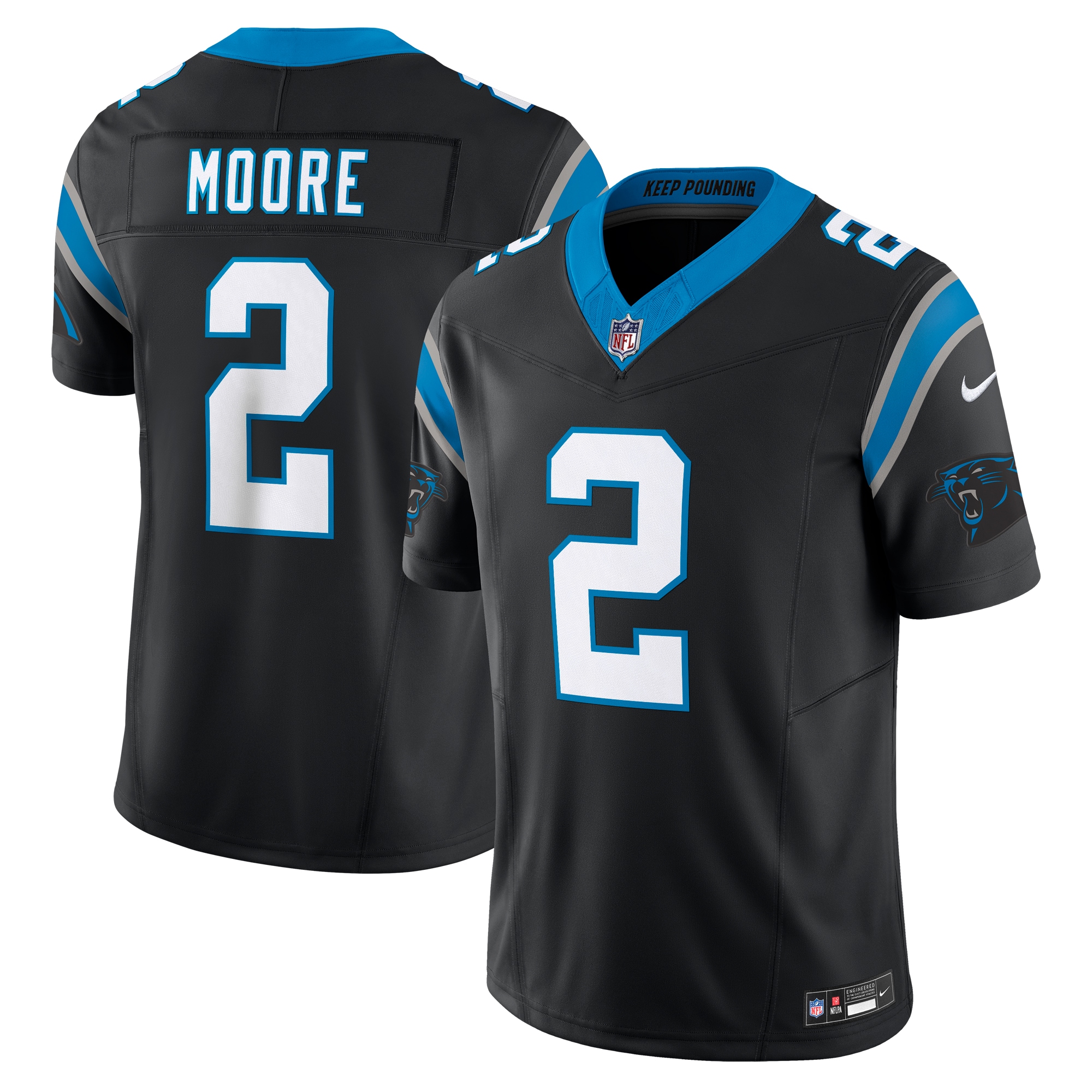 D.J. Moore Carolina Panthers Nike Vapor F.U.S.E. Limited Jersey - Black - vstockx