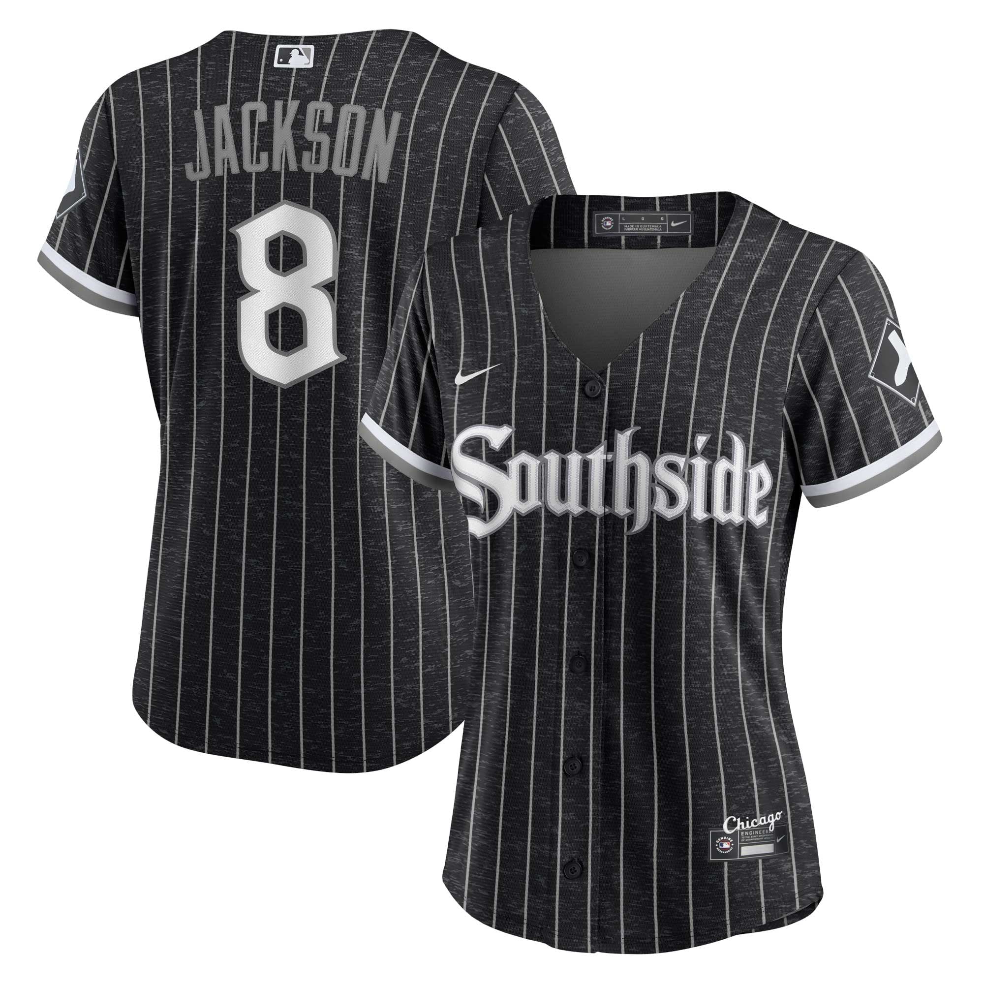 Women's Nike Bo Jackson Black Chicago White Sox City Connect Replica Player Jersey - vstockx