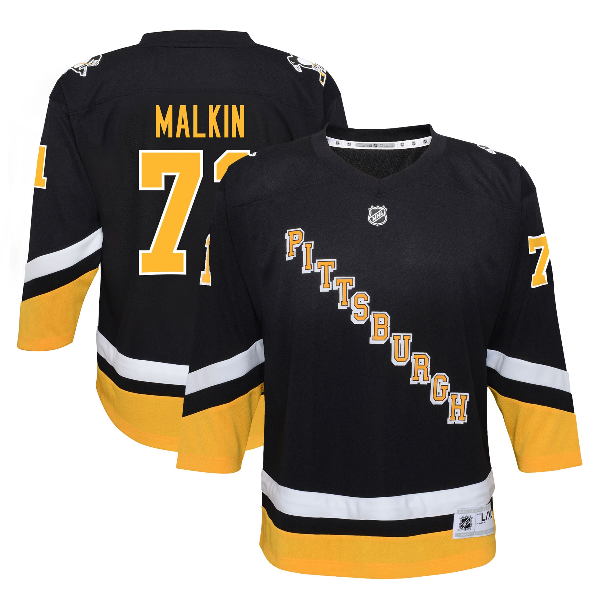 Evgeni Malkin Pittsburgh Penguins Youth 2021/22 Alternate Replica Player Jersey - Black - vstockx