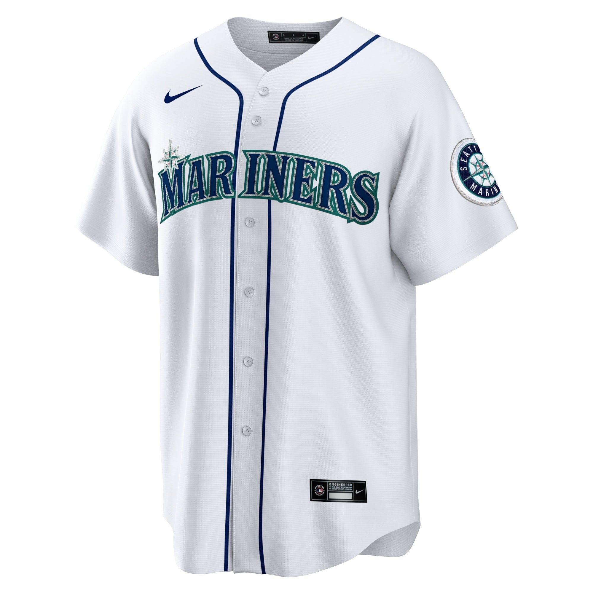 Men's Nike Kyle Lewis White Seattle Mariners Replica Player Name Jersey - vstockx