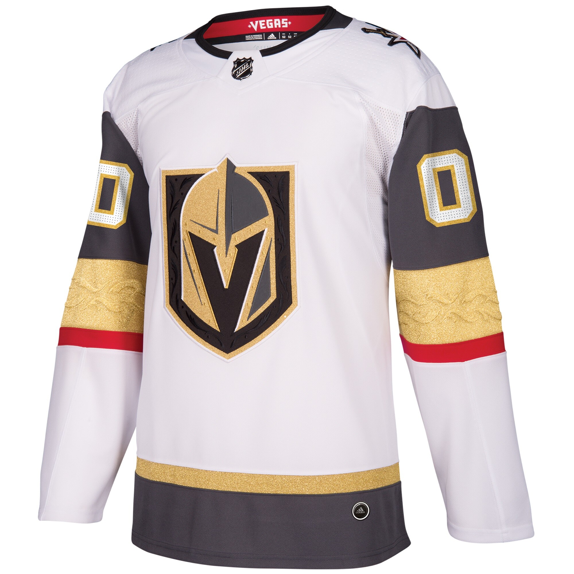 Vegas Golden Knights adidas Away Authentic Custom Jersey - White - vstockx