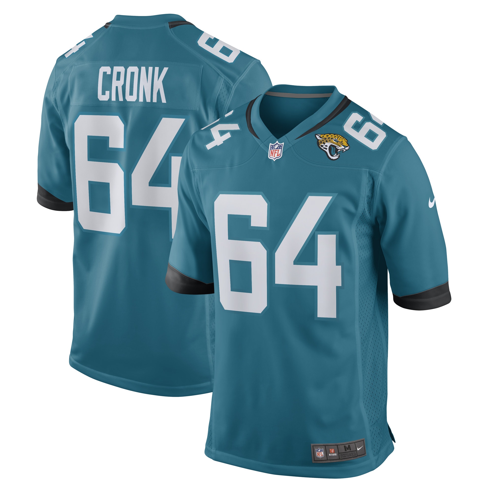 Coy Cronk Jacksonville Jaguars Nike Game Player Jersey - Teal - vstockx
