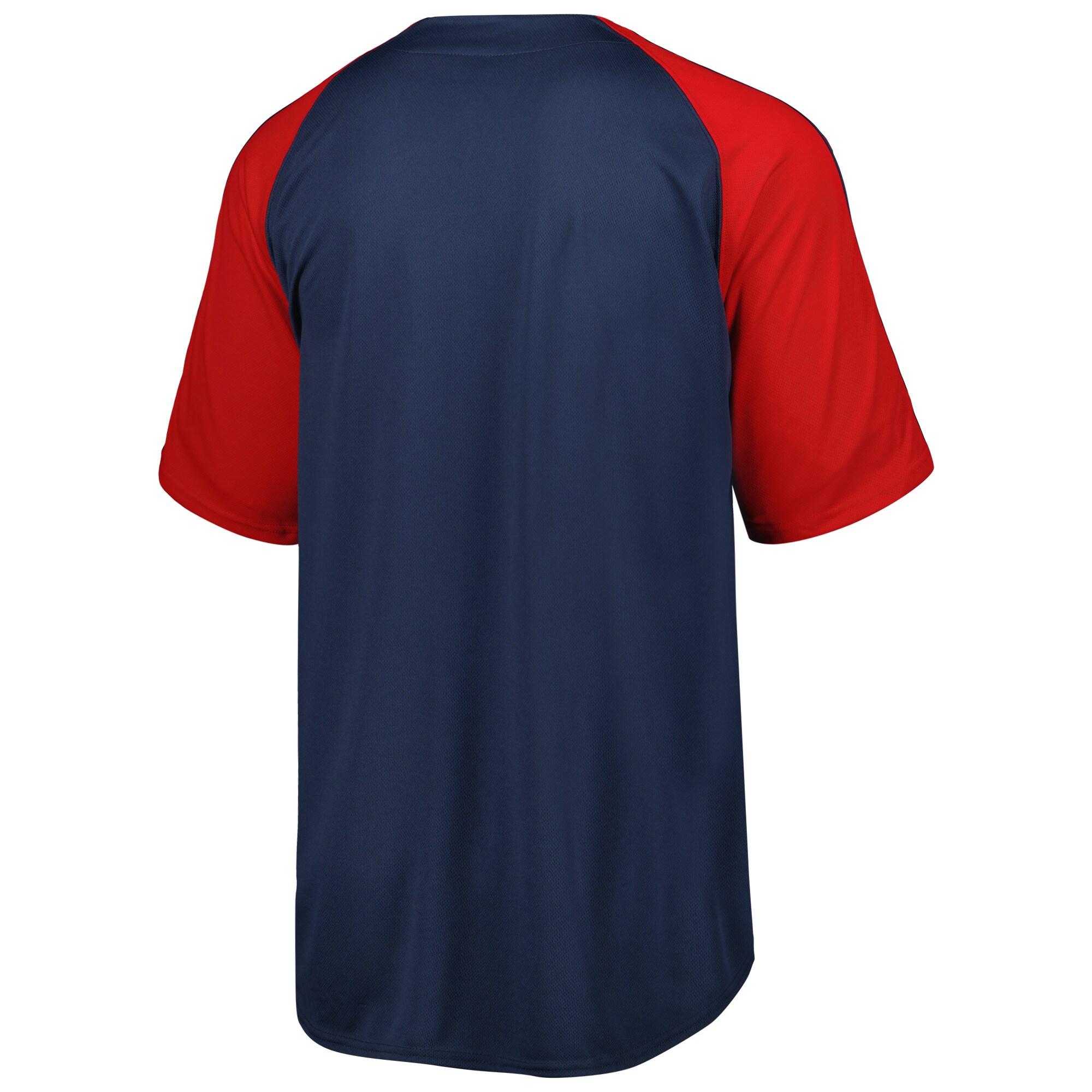 Atlanta Braves Stitches Button-Down Raglan Fashion Jersey - Navy - vstockx