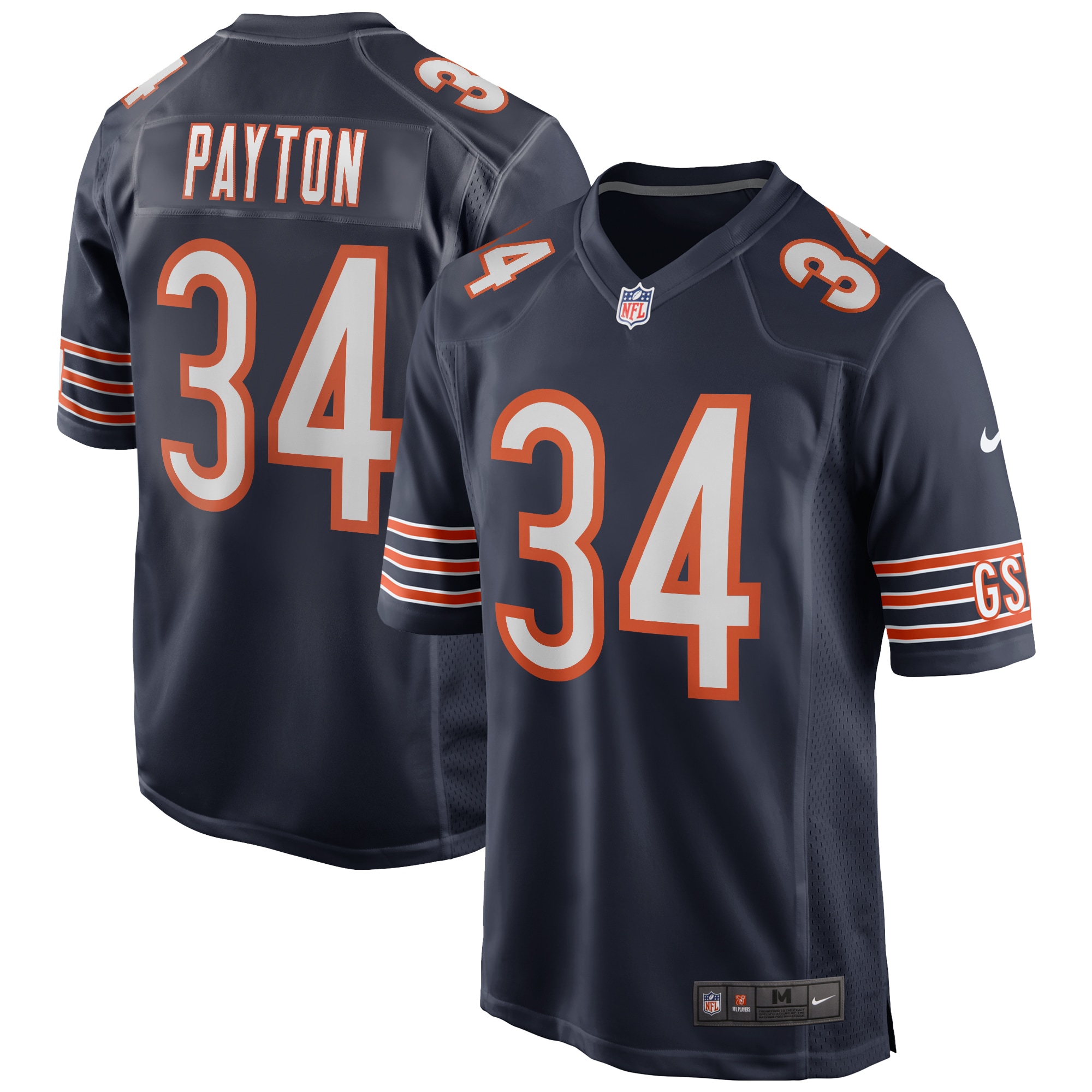Walter Payton Chicago Bears Nike Game Retired Player Jersey - Navy - vstockx