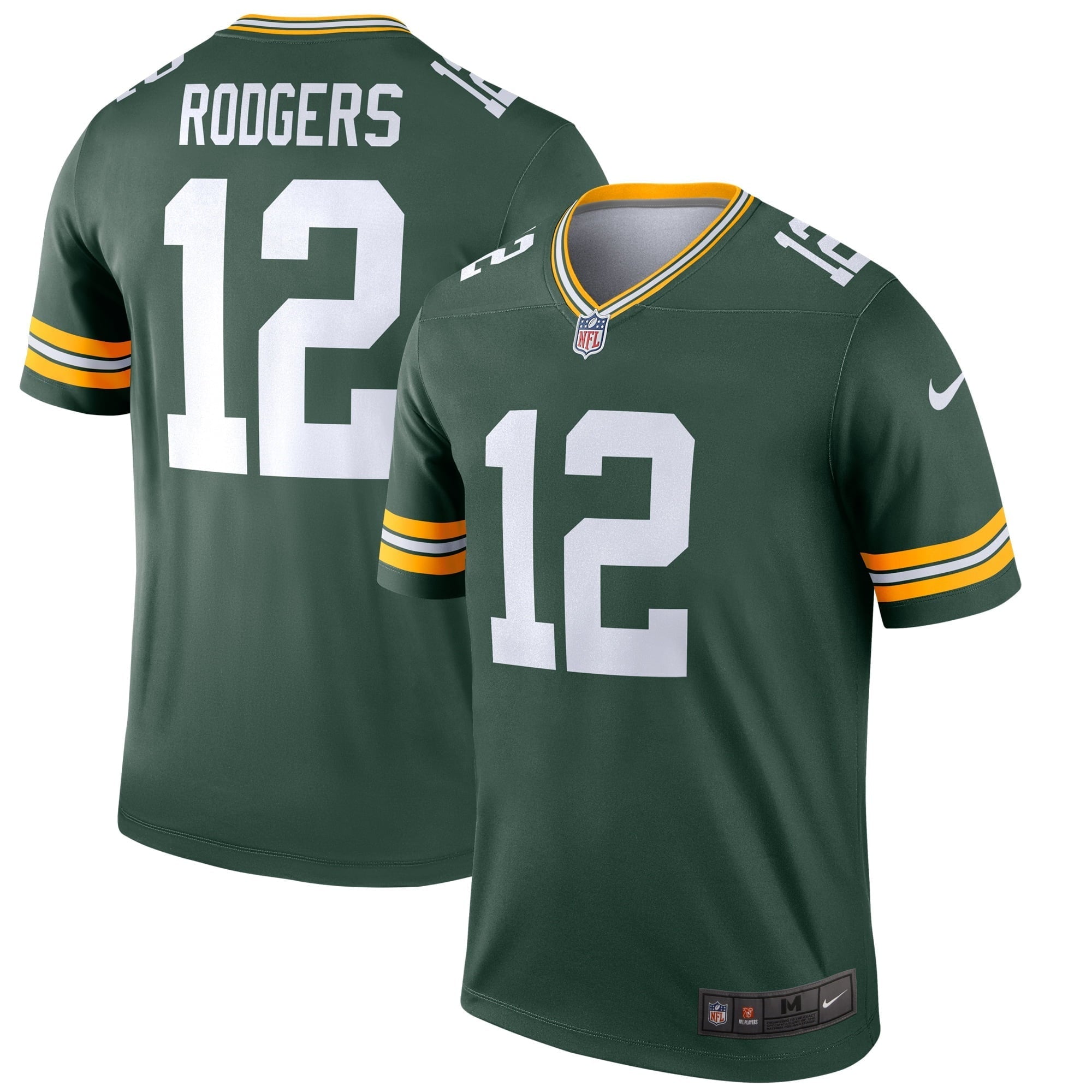 Men's Nike Aaron Rodgers Green Green Bay Packers Legend Jersey - vstockx
