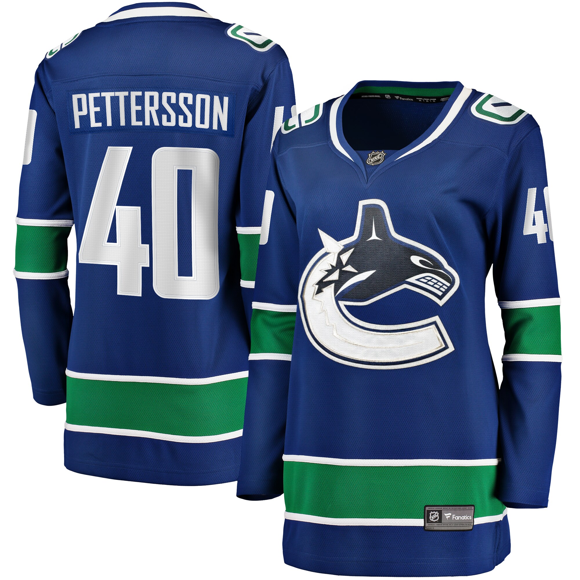 Elias Pettersson Vancouver Canucks Fanatics Branded Women's 2019/20 Home Premier Breakaway Player Jersey - Blue - vstockx