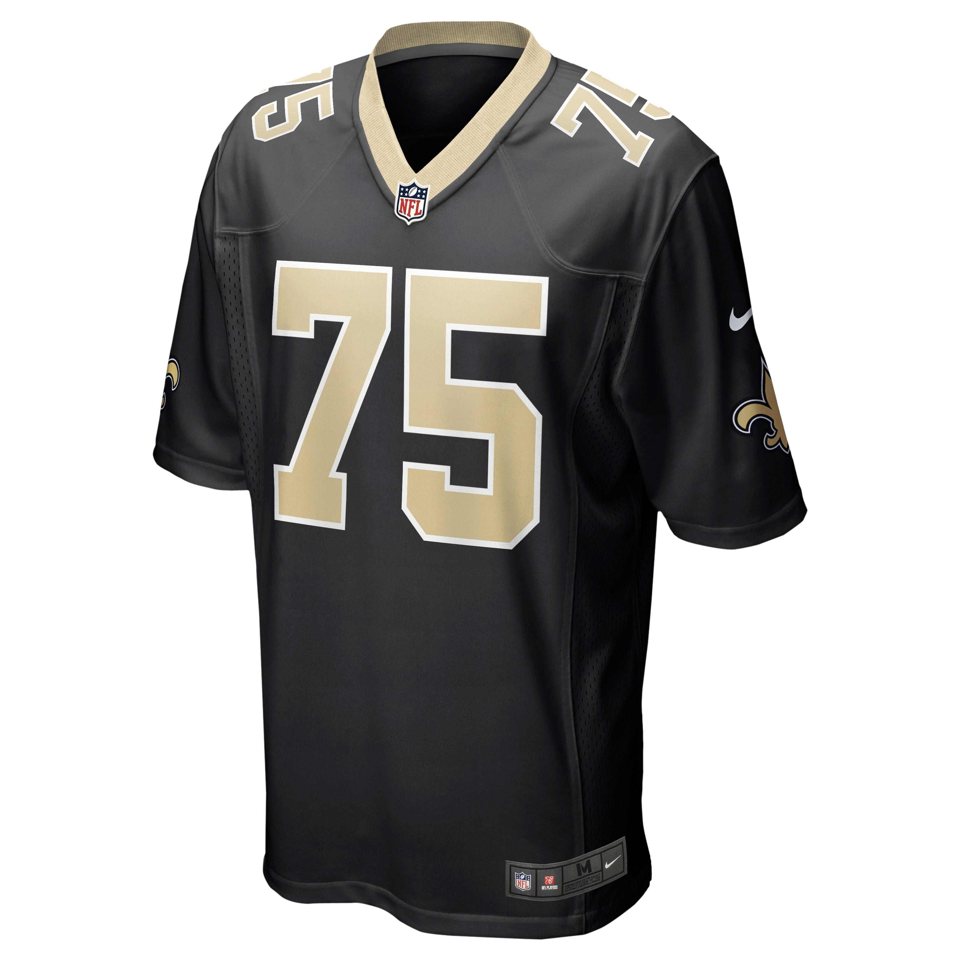 Men's Nike Andrus Peat Black New Orleans Saints Game Jersey - vstockx