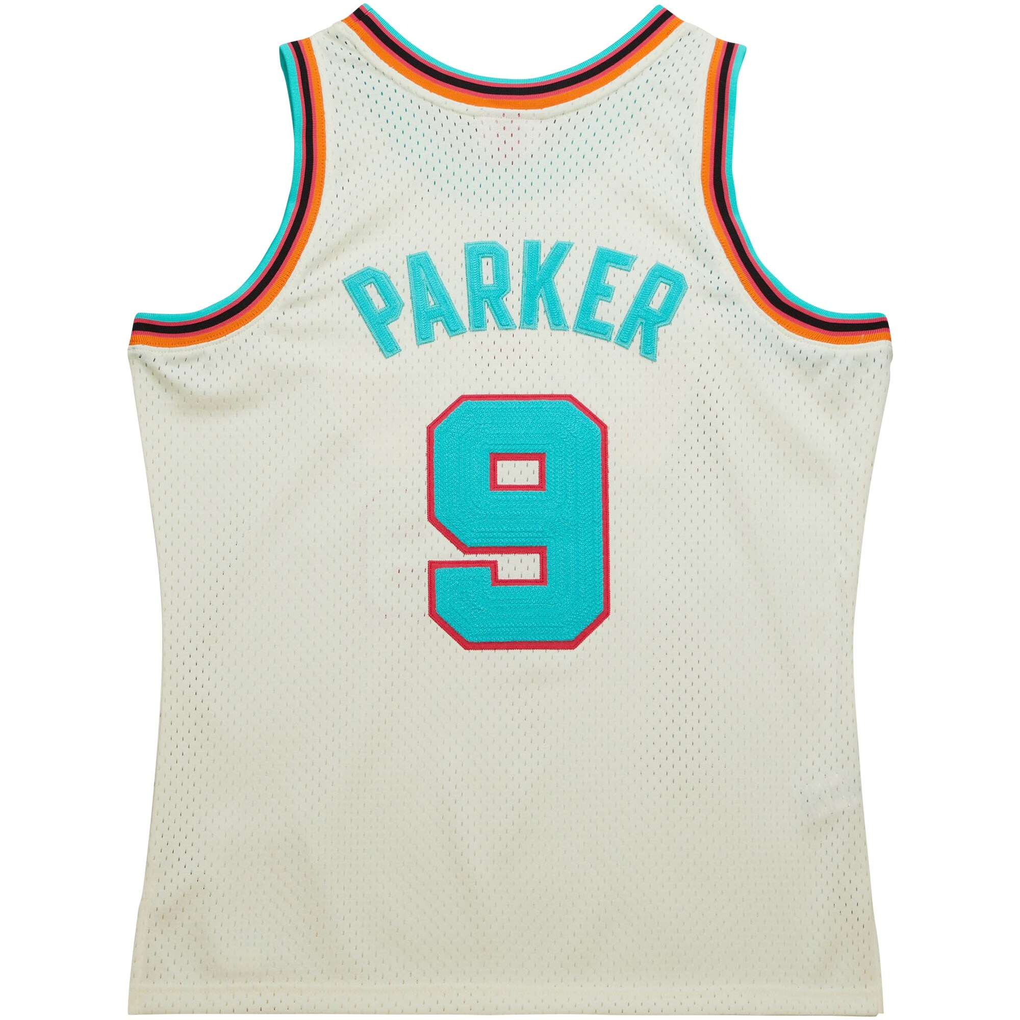 Tony Parker San Antonio Spurs Mitchell & Ness Chainstitch Swingman Jersey - Cream - vstockx