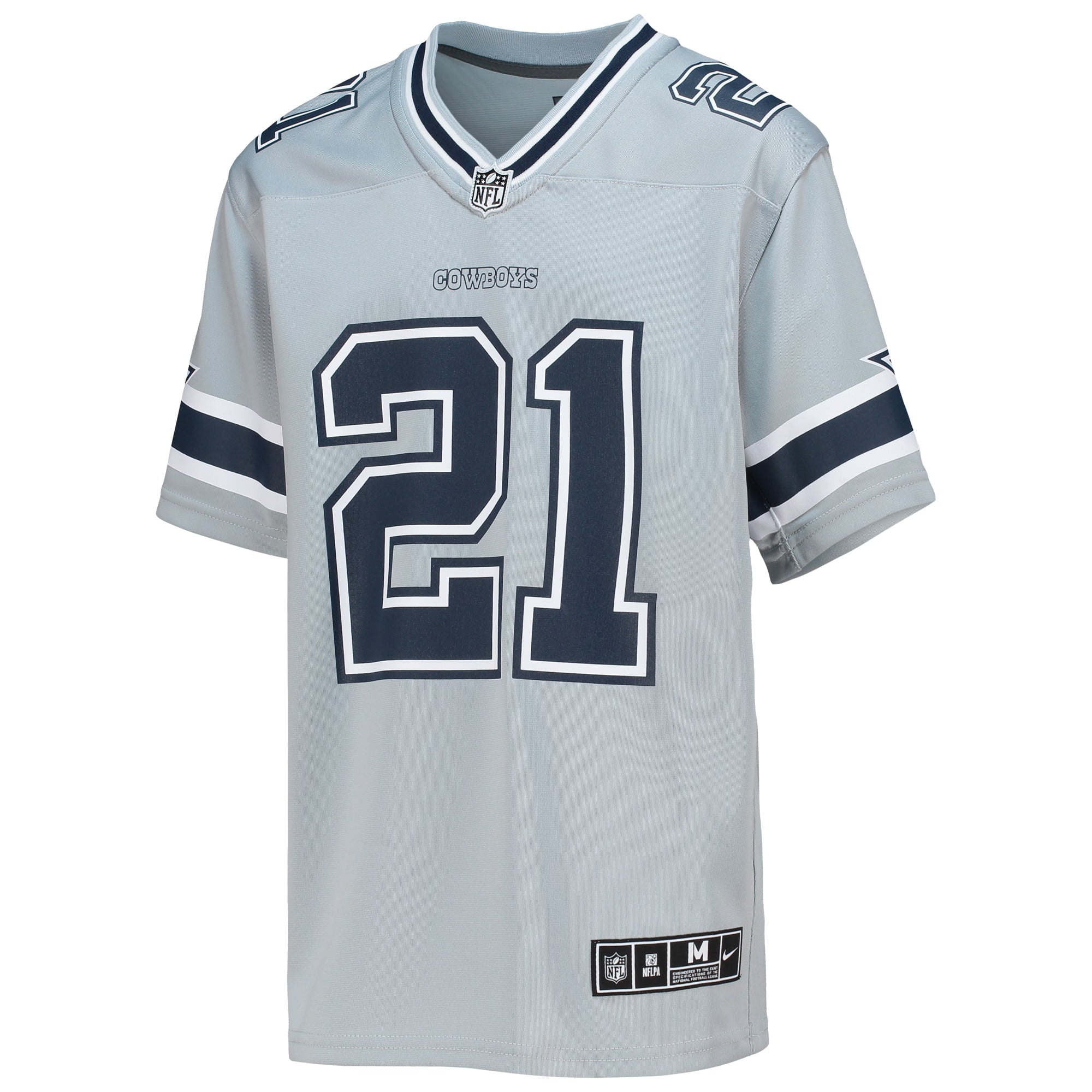Youth Nike Ezekiel Elliott Silver Dallas Cowboys Inverted Team Game Jersey - vstockx