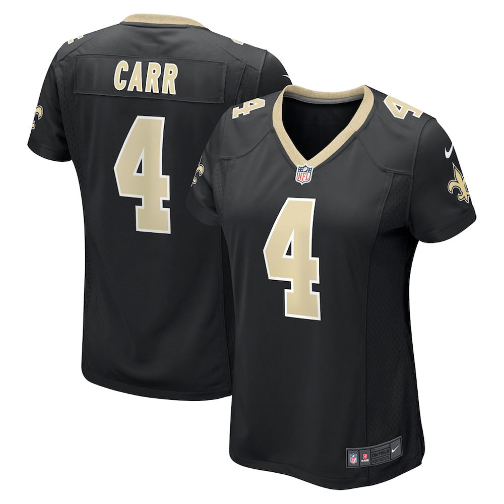 Women's New Orleans Saints Derek Carr Game Jersey - Black - vstockx