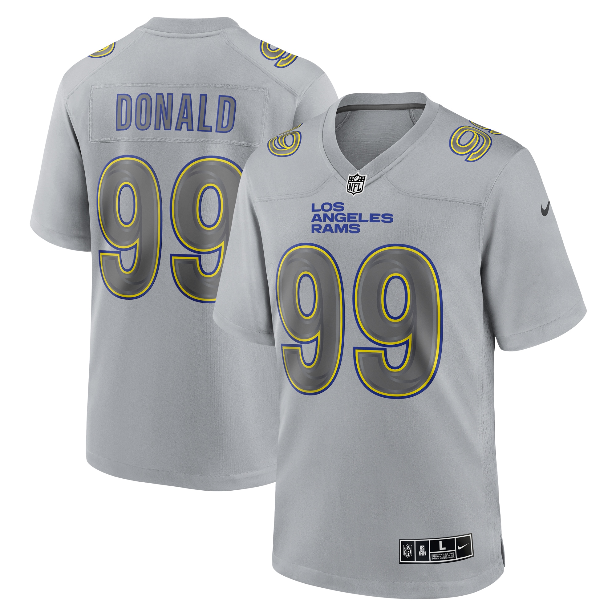 Aaron Donald Los Angeles Rams Nike Atmosphere Fashion Game Jersey - Gray - vstockx