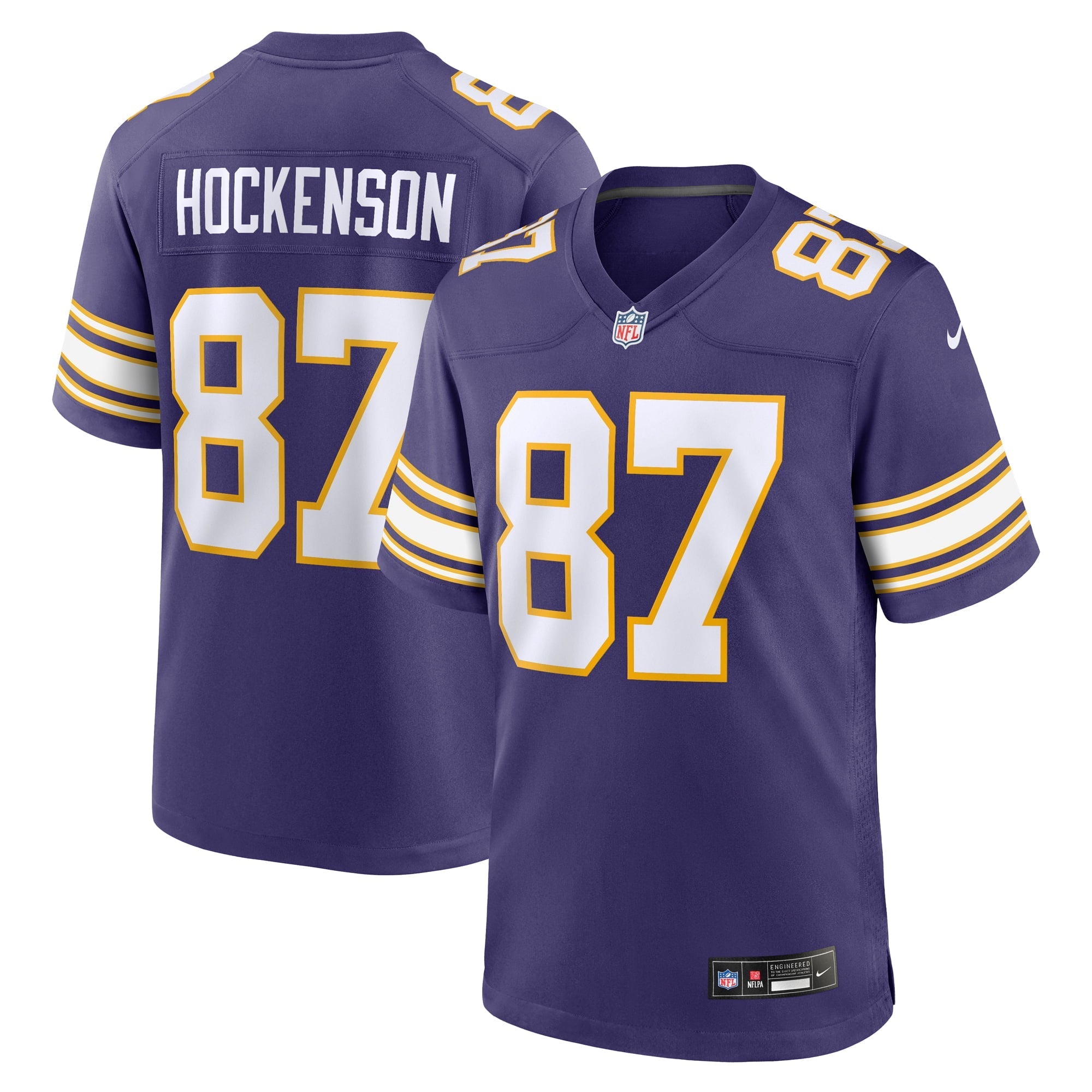 Men's Nike T.J. Hockenson Purple Minnesota Vikings Classic Player Game Jersey - vstockx