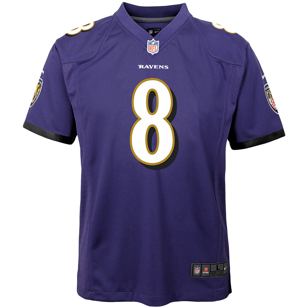 Youth Baltimore Ravens Lamar Jackson Game Jersey Purple - vstockx