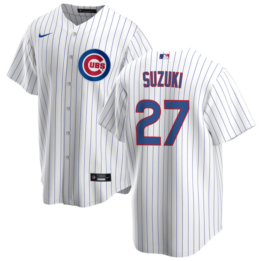 Men's Seiya Suzuki Chicago Cubs White Home Premium Stitch Replica Jersey - vstockx