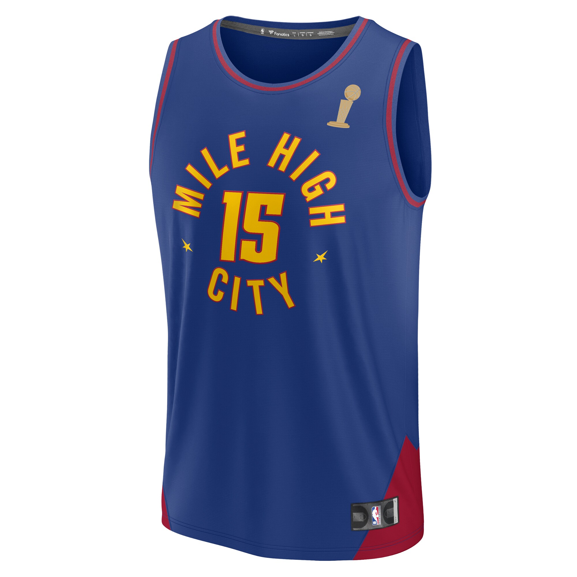 Nikola Jokic Denver Nuggets Fanatics Branded Blue 2023 NBA Finals Champions Fast Break Player Jersey - Statement Edition - vstockx