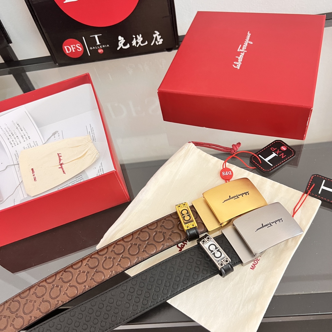 Streetwear Belt Ferragamo 320142 size:3.5cm - vstockx