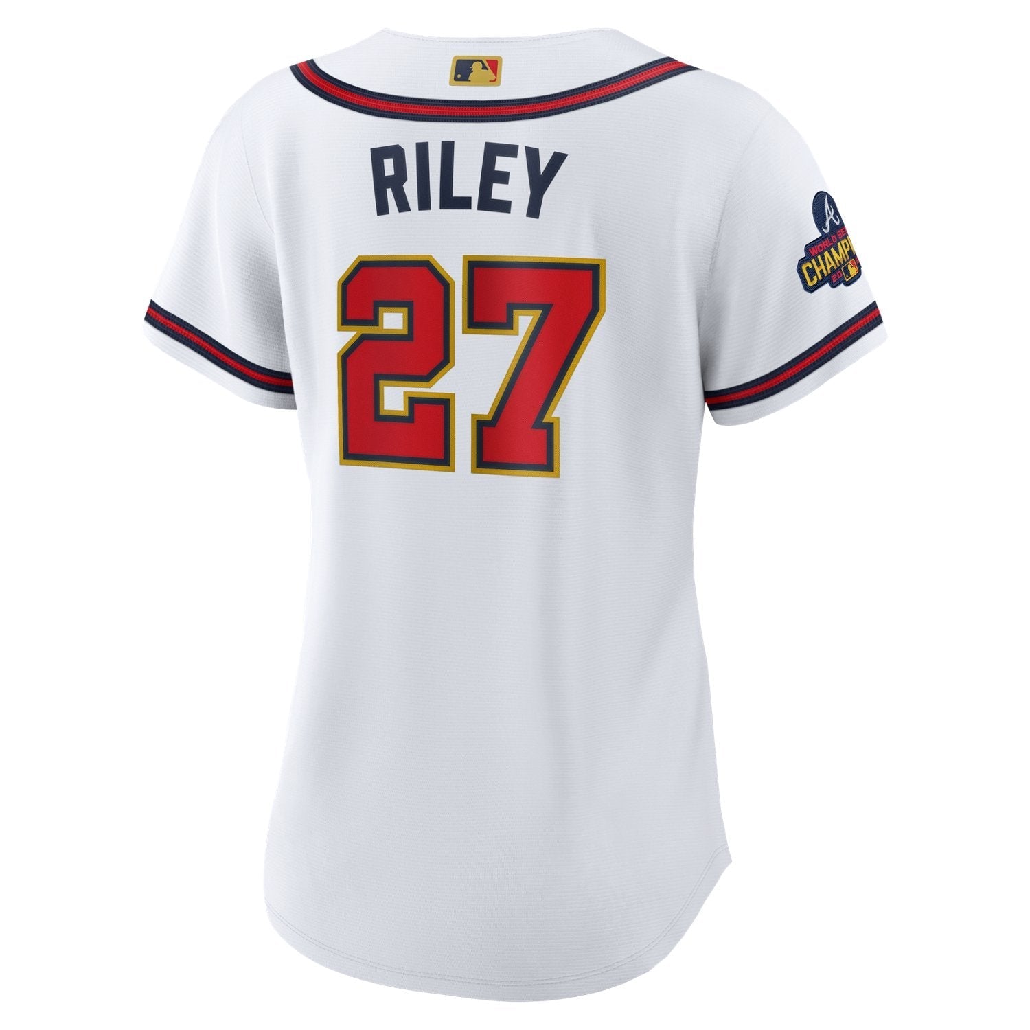 Nike Women's Atlanta Braves Austin Riley #27 Gold Replica Jersey - vstockx