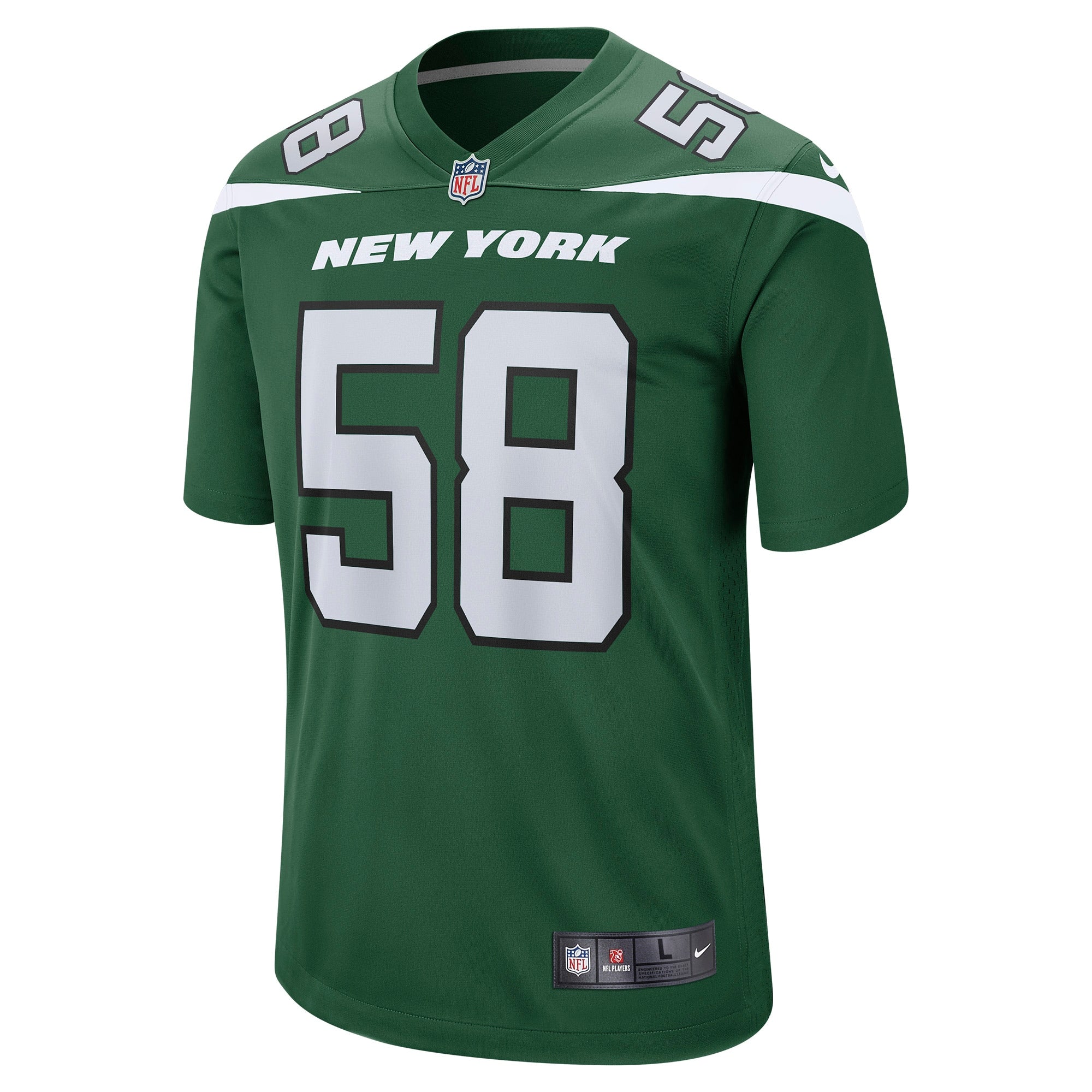 Men's Nike Carl Lawson Gotham Green New York Jets Game Jersey - vstockx