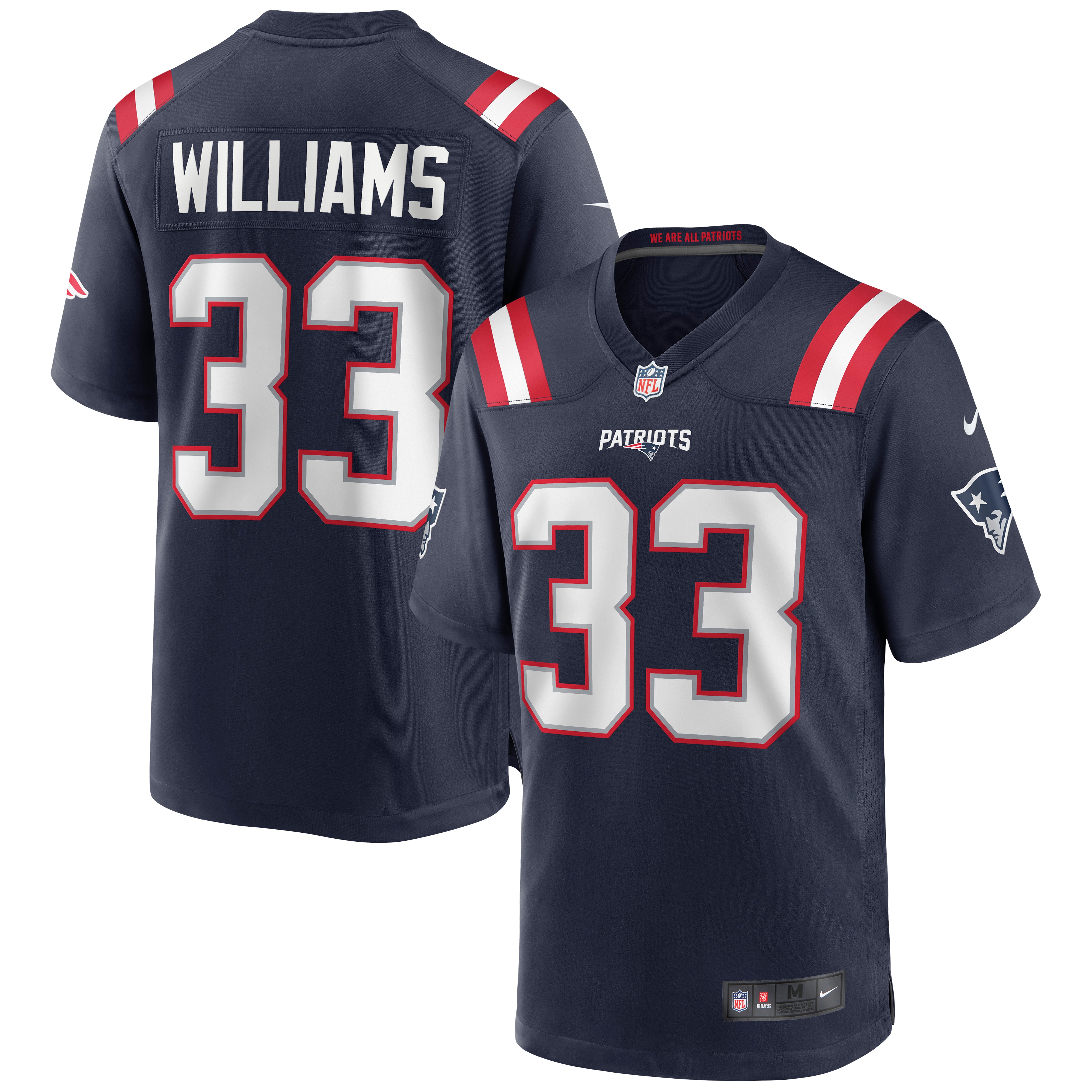 Joejuan Williams New England Patriots Nike Game Jersey - Navy - vstockx