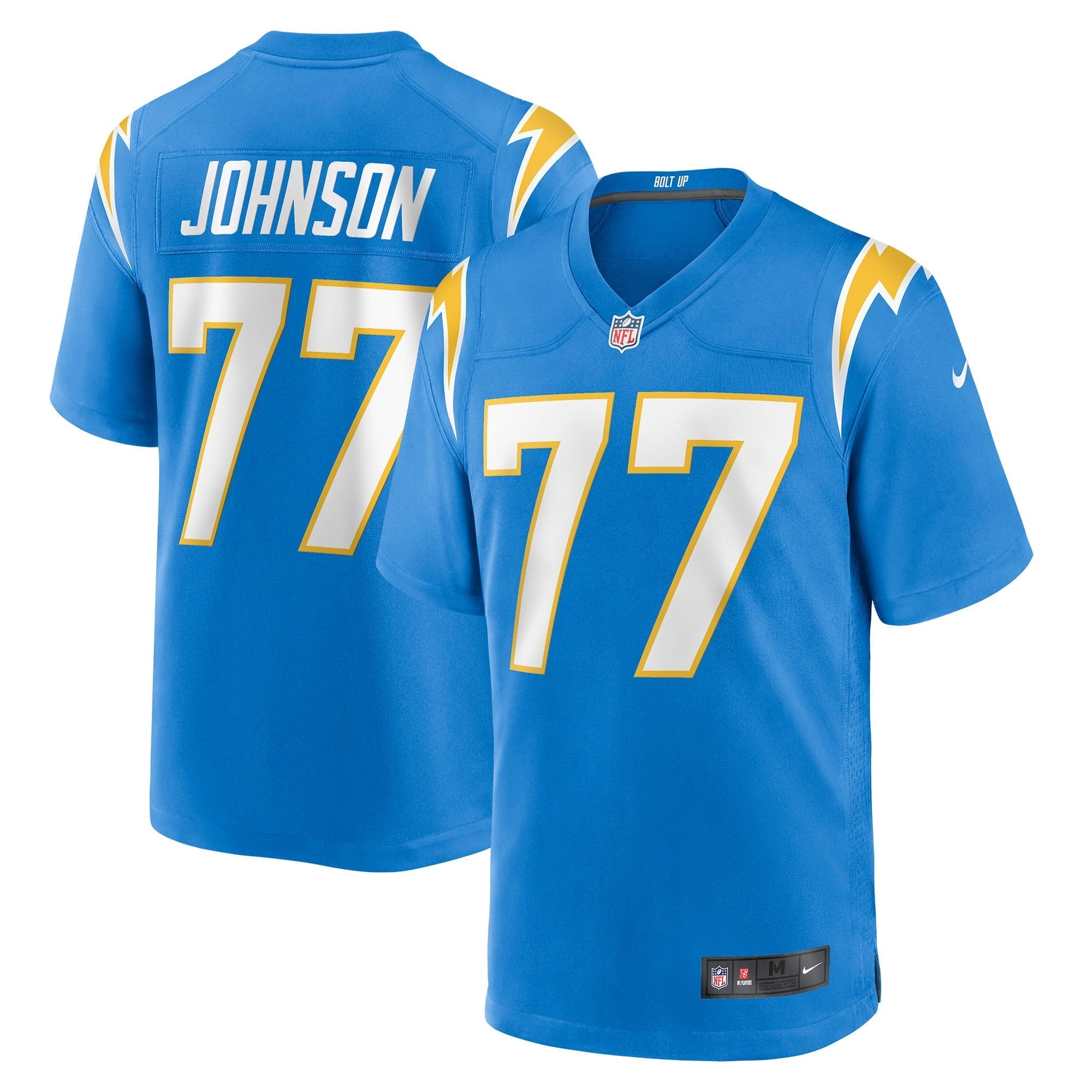 Men's Nike Zion Johnson Powder Blue Los Angeles Chargers Player Game Jersey - vstockx