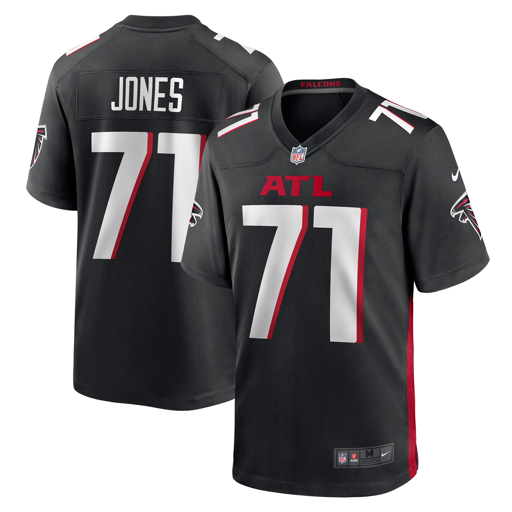 Sam Jones Atlanta Falcons Nike Game Jersey - Black - vstockx