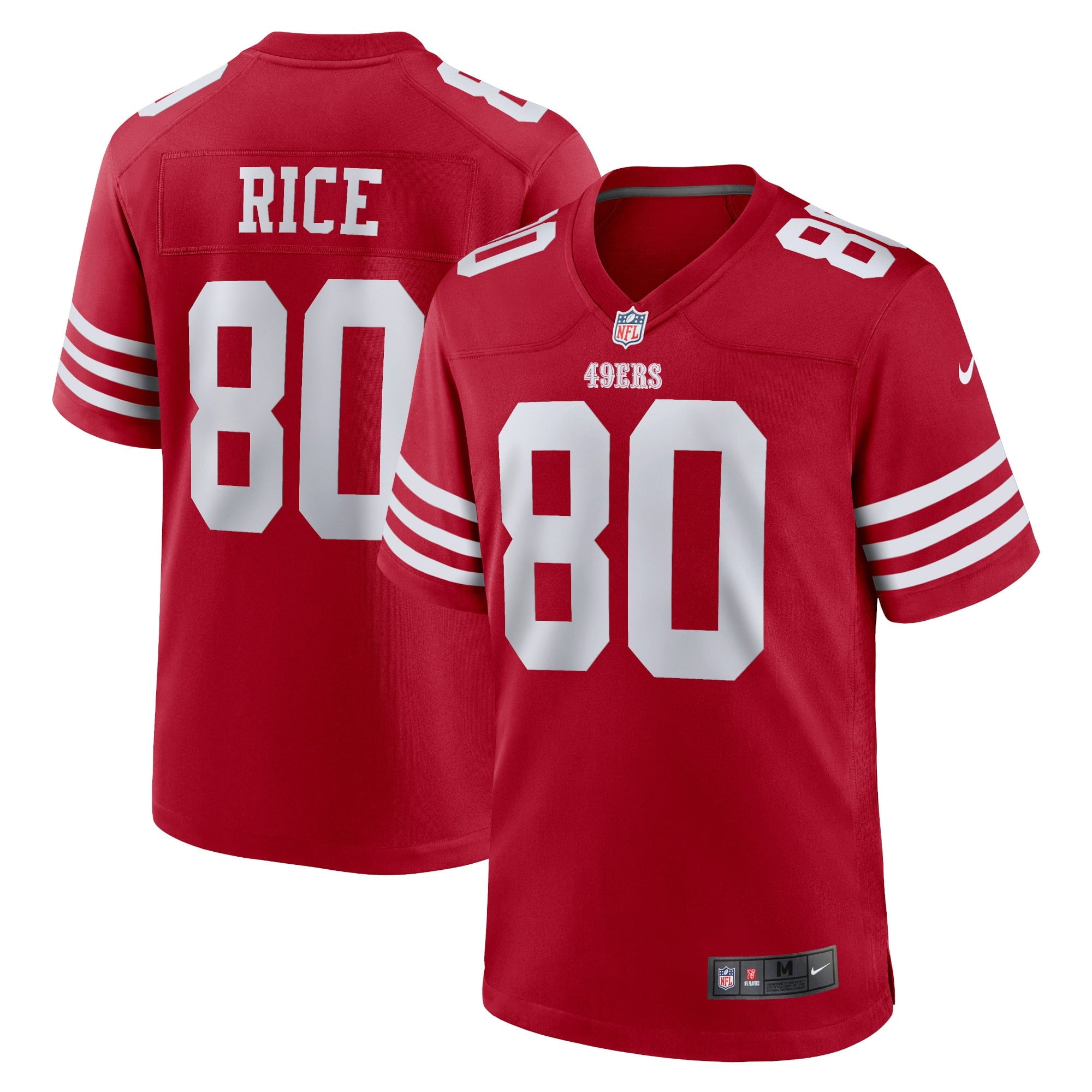 Men's Nike Jerry Rice Scarlet San Francisco 49ers Retired Team Player Game Jersey - vstockx