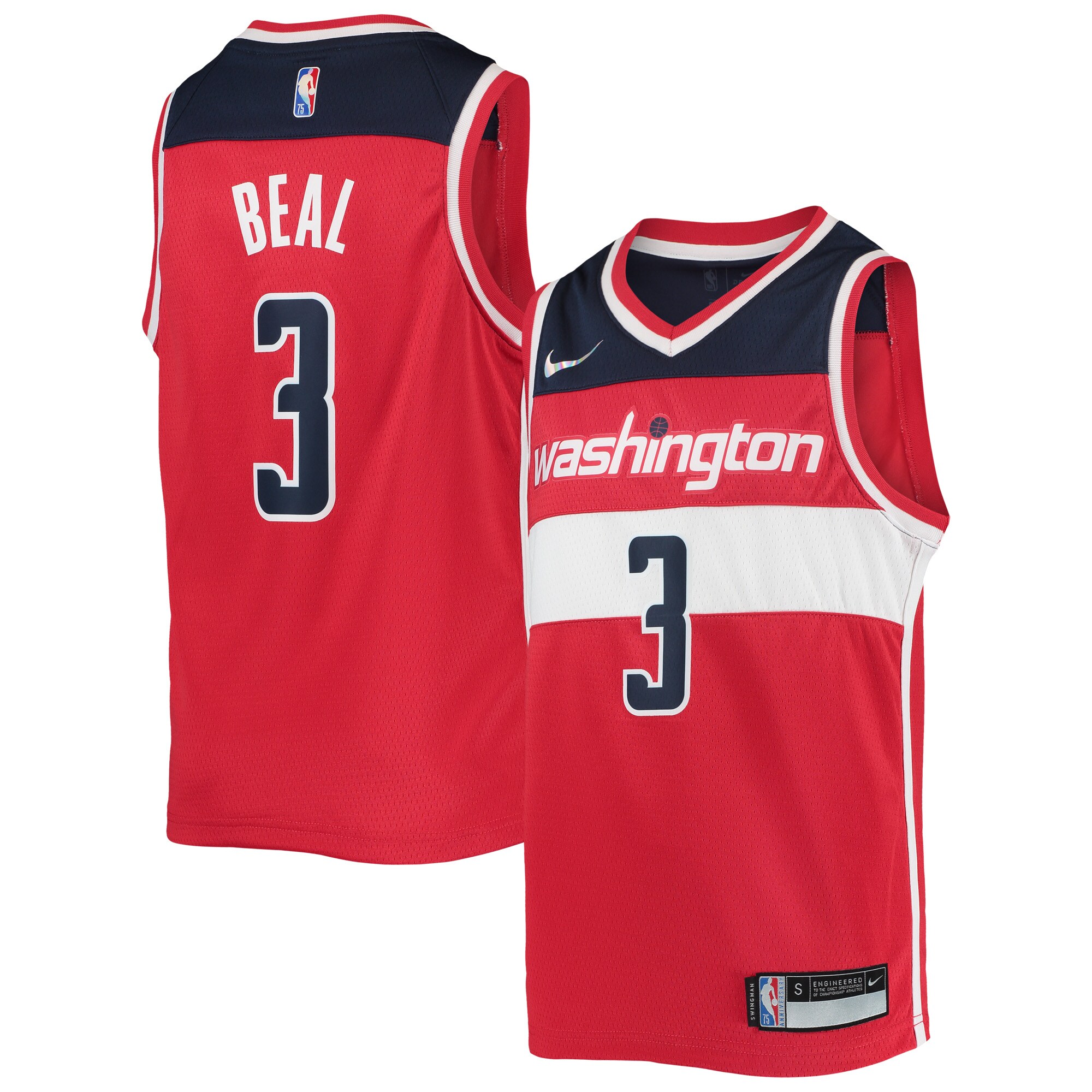 Bradley Beal Washington Wizards Nike Youth 2021/22 Diamond Swingman Jersey - Icon Edition - Red - vstockx