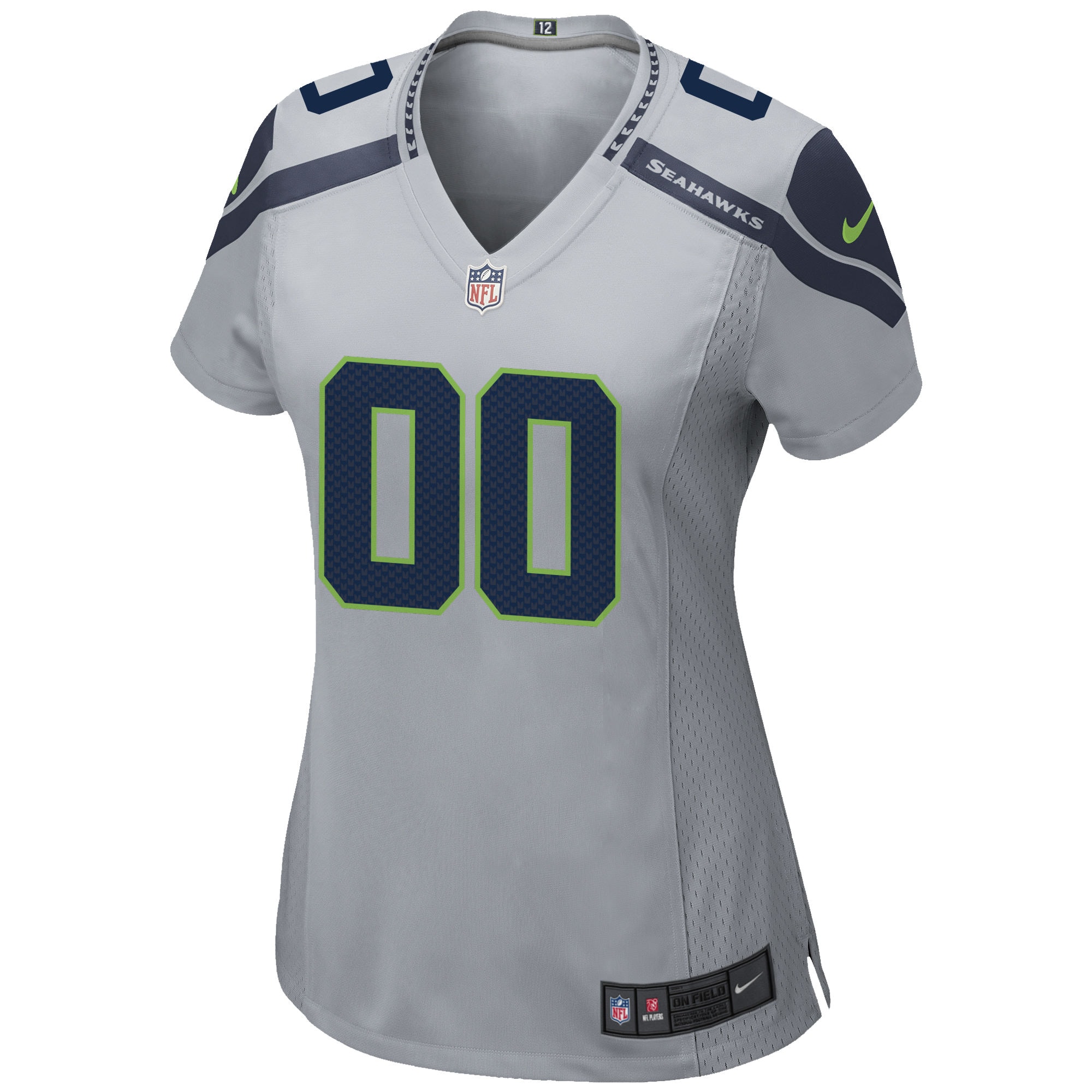 Seattle Seahawks Nike Women's Alternate Custom Game Jersey - Gray - vstockx
