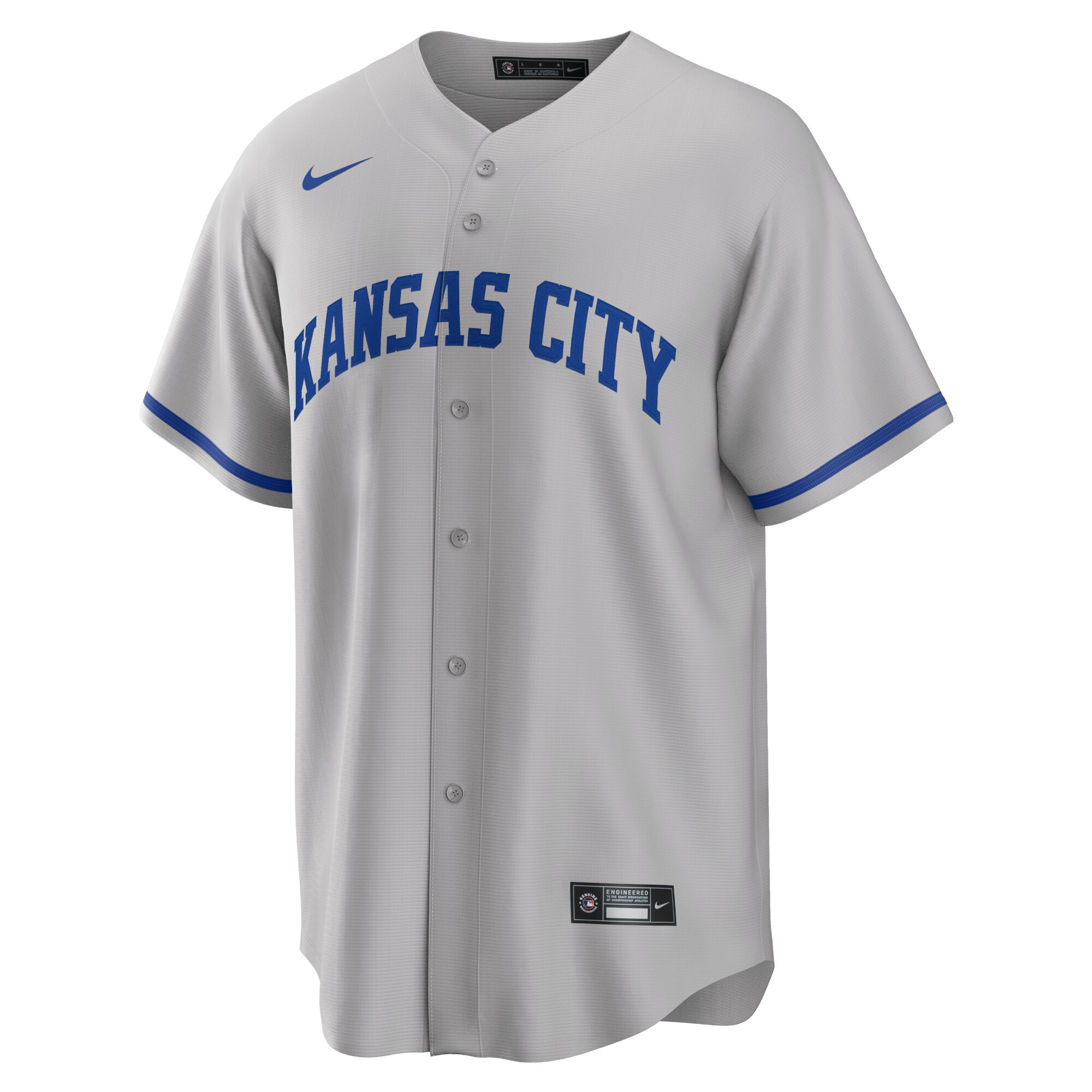Kansas City Royals Nike Road Replica Team Jersey - Gray - vstockx